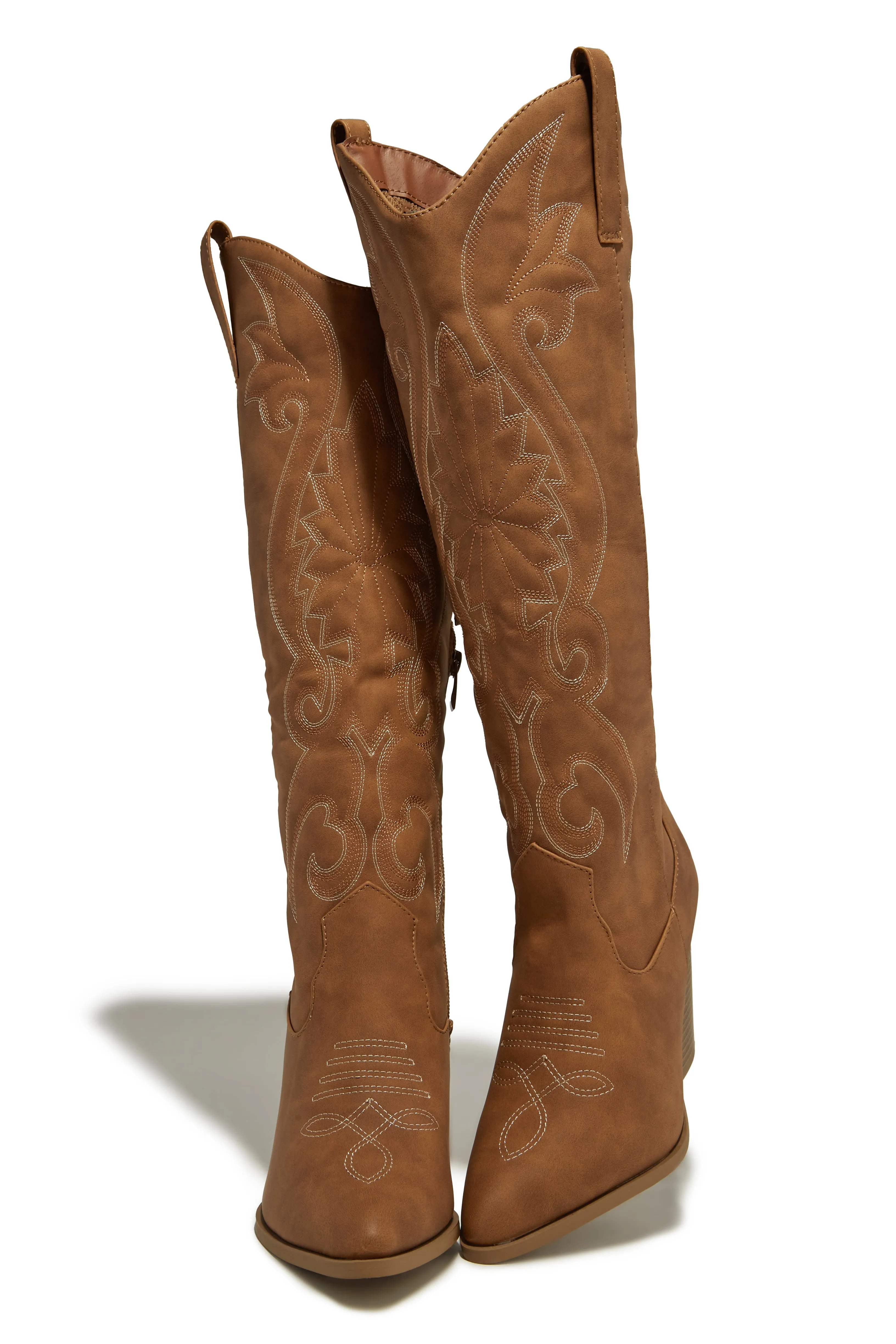 Jordyn Cowgirl Boots - Tan sold by Miss Lola product image thumbnail 3