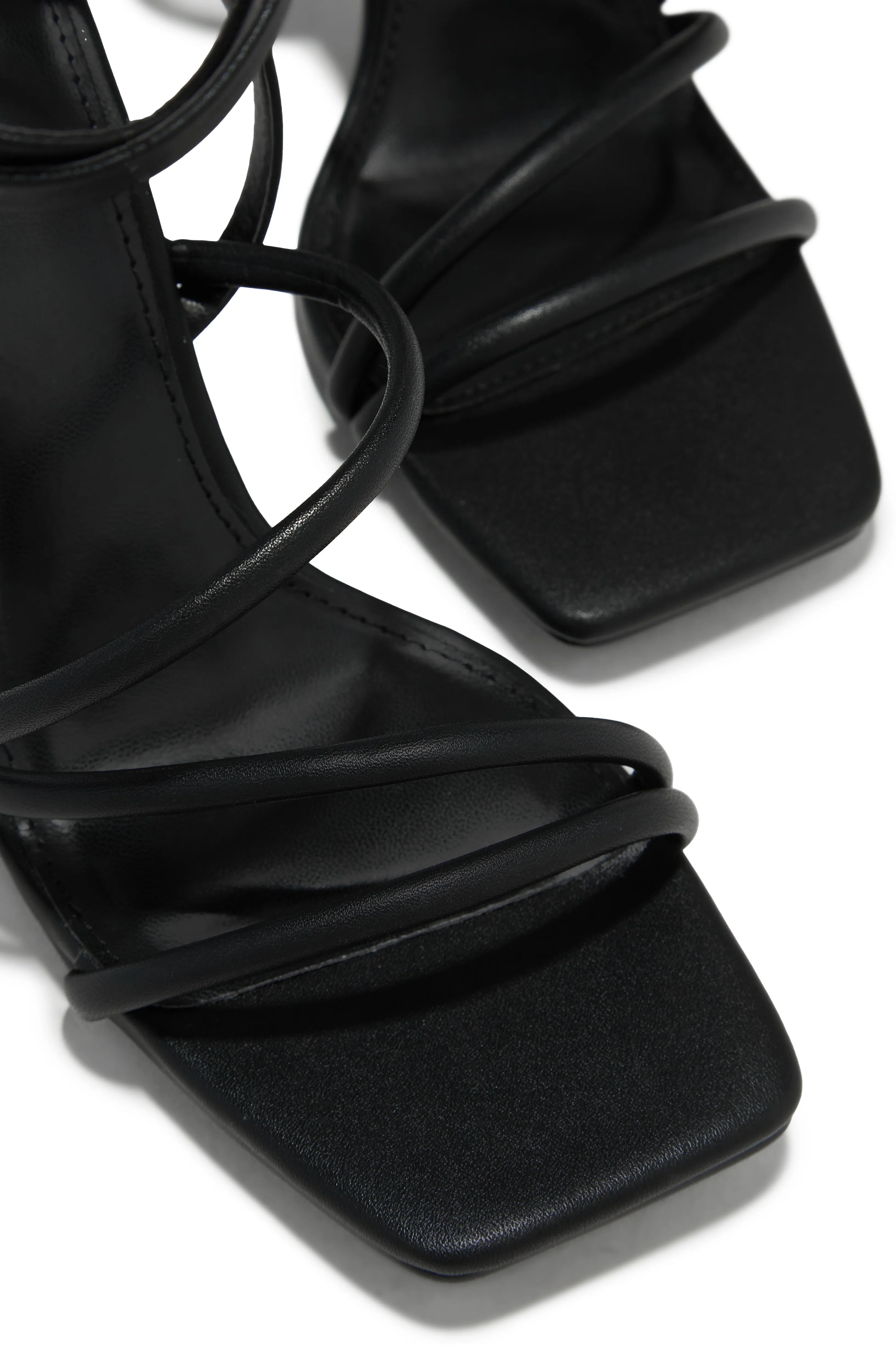 Katti Strappy Mid Heels - Black sold by Miss Lola product image thumbnail 3