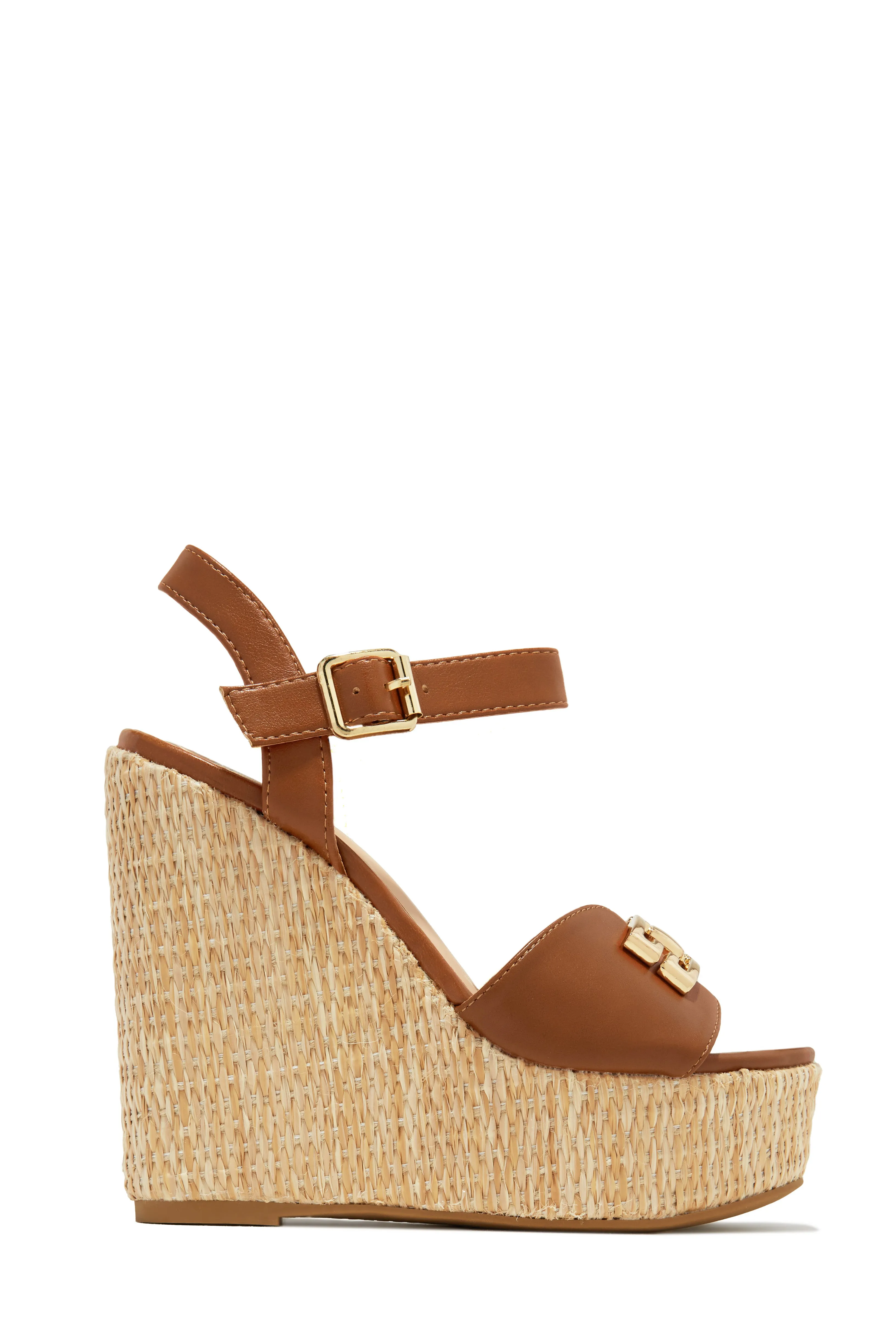 Deliyana Platform Wedge Heels - Tan sold by Miss Lola product image thumbnail 3