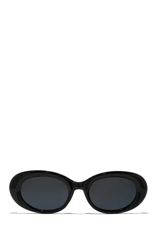 Tube Girl Oval Sunglasses - Black sold by Miss Lola