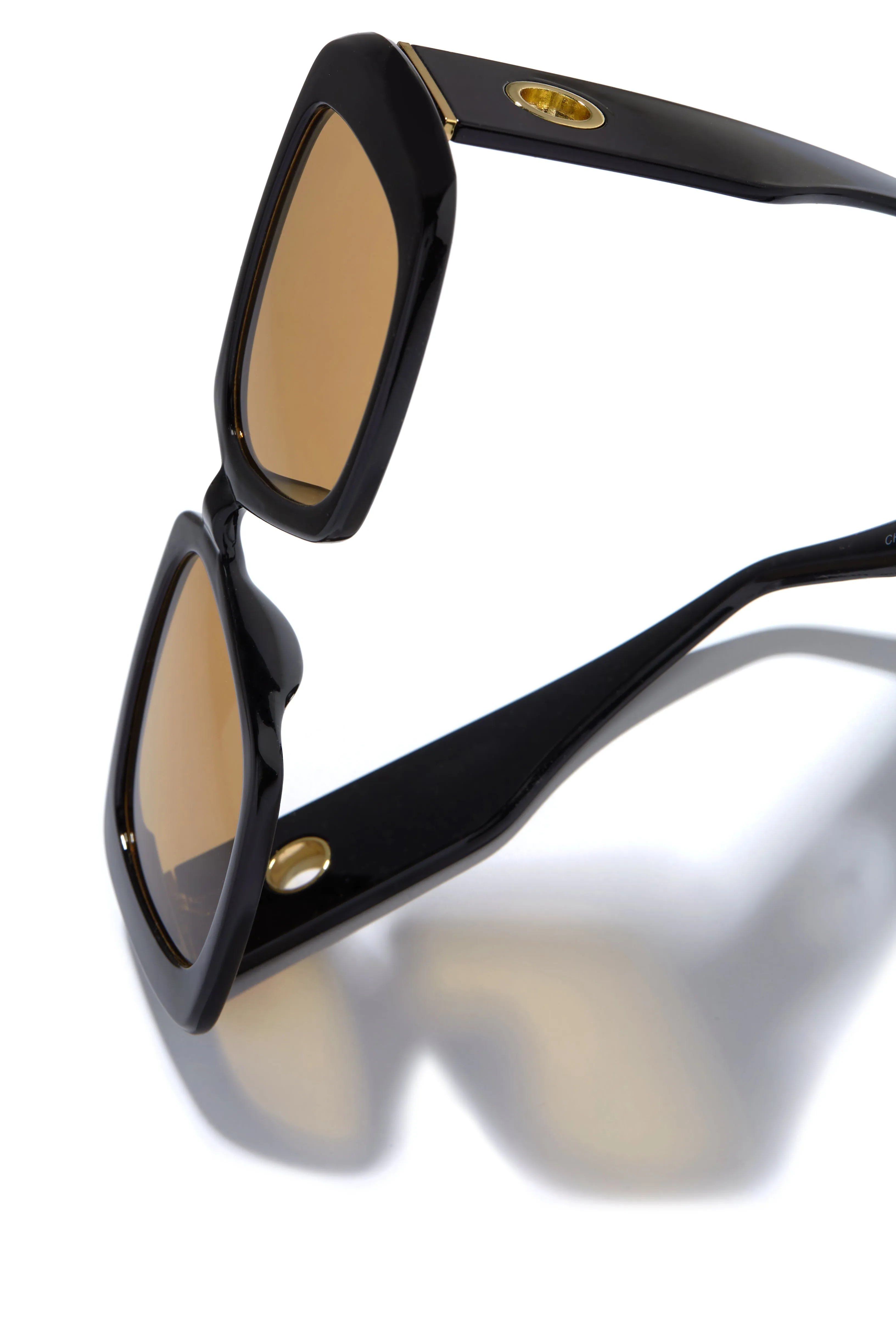 Krissa Oversized Square Sunglasses - Brown sold by Miss Lola product image thumbnail 2