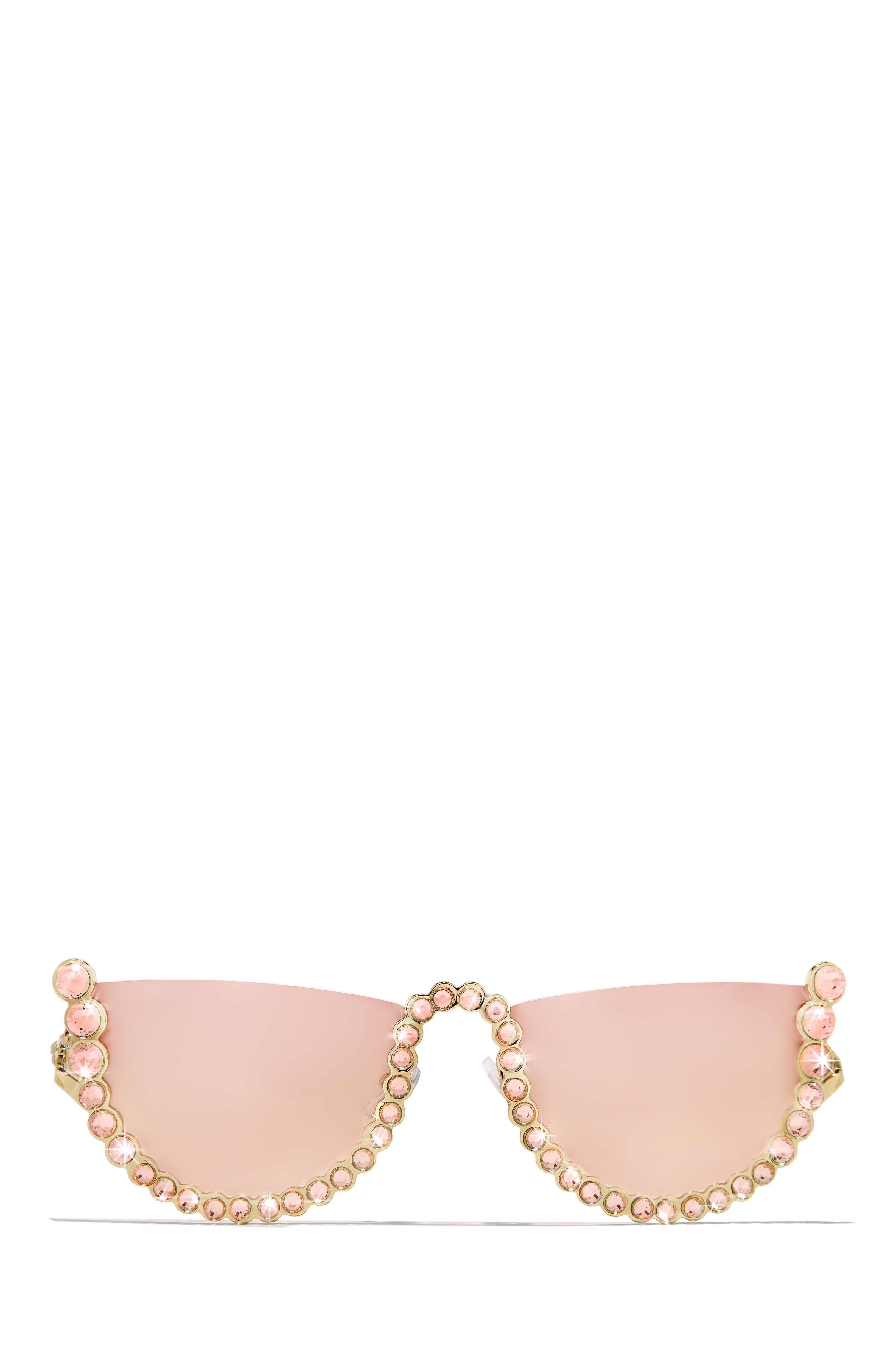 Hot Attitude Embellished Sunglasses - Gold sold by Miss Lola