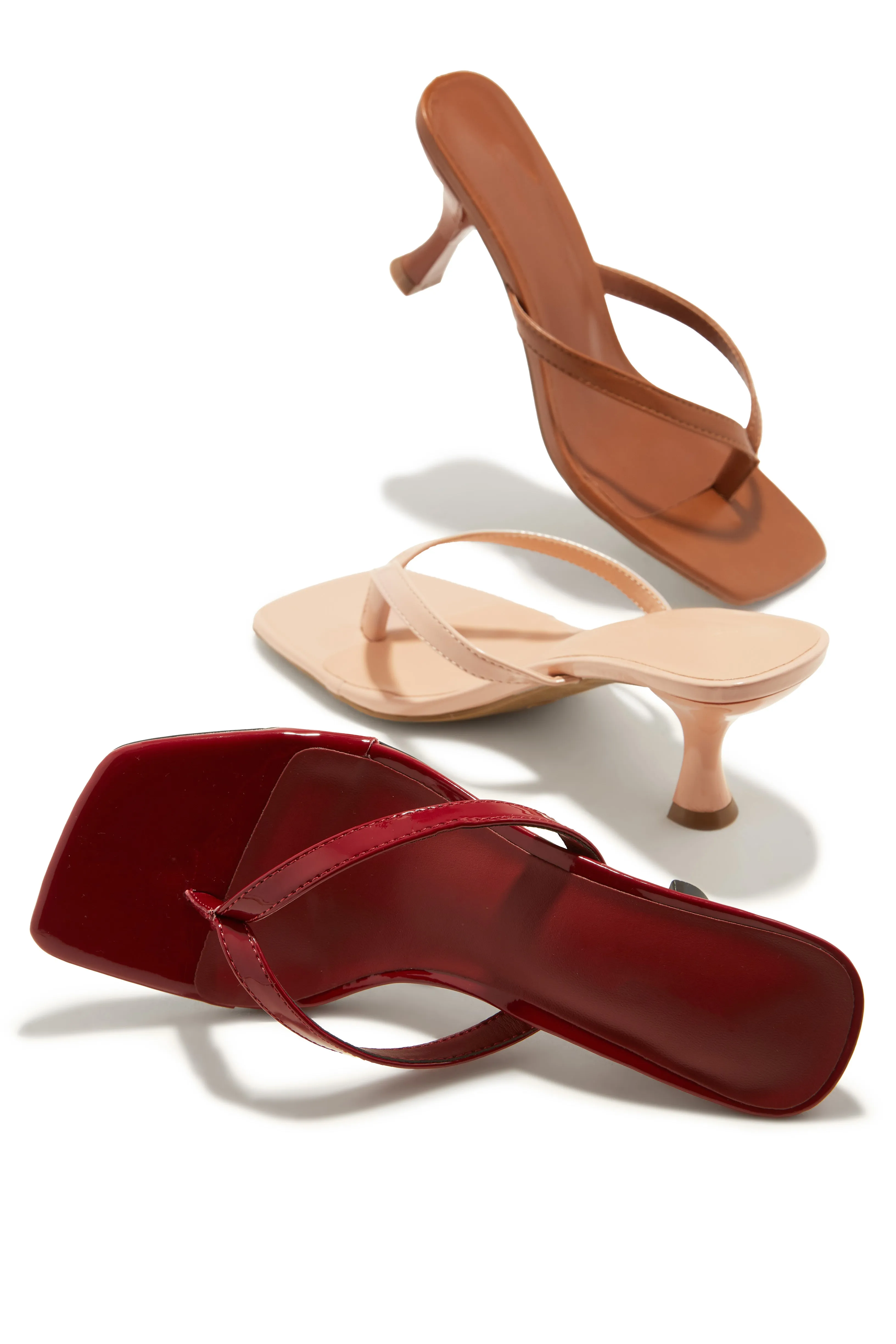 Karley Mid Heel Mules - Patent Nude sold by Miss Lola product image thumbnail 3