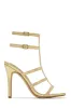 Luxury Essentials Caged Strap High Heels - Gold sold by Miss Lola