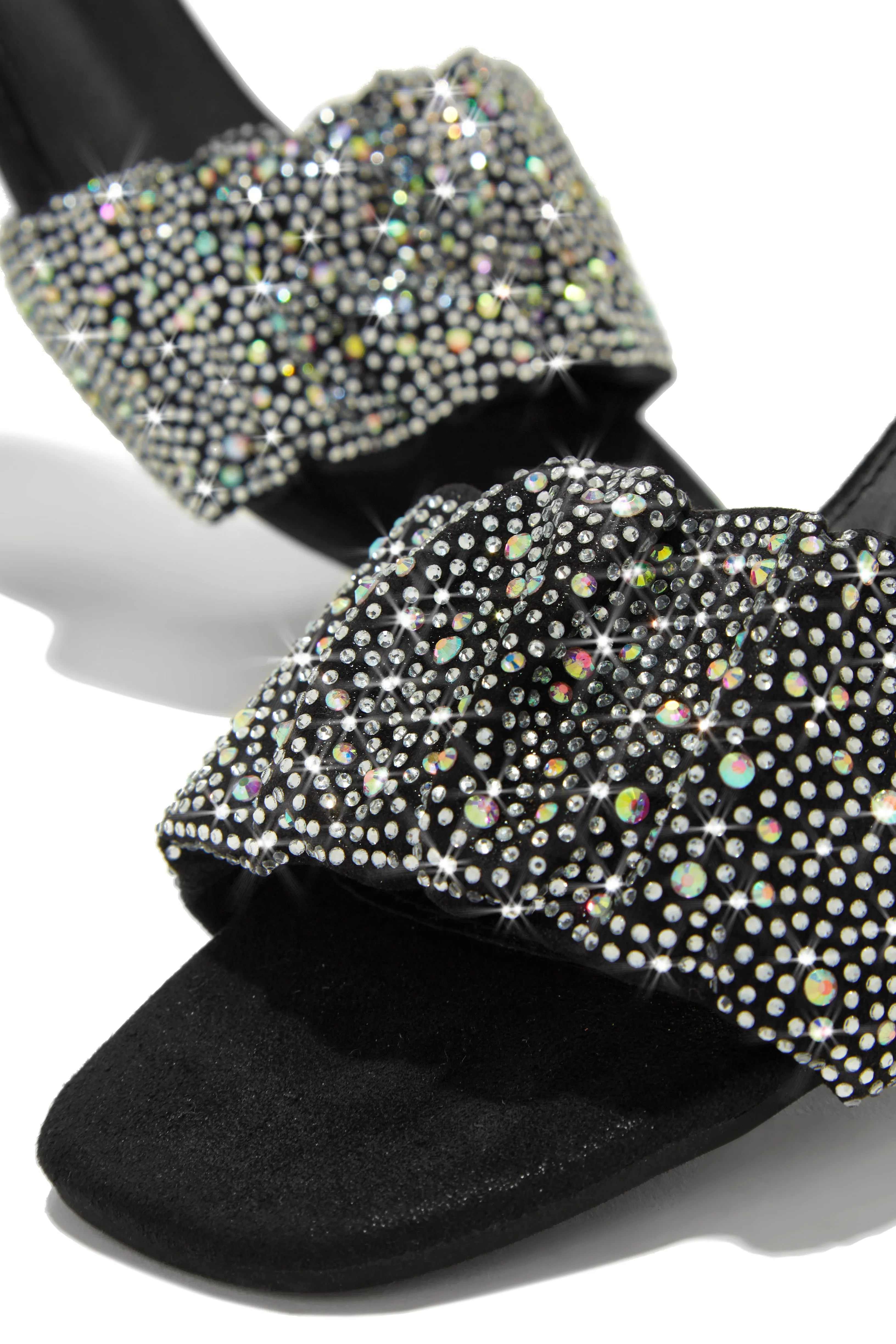 Long Weekend Ready Embellished Slip On Sandals - Black sold by Miss Lola product image thumbnail 3