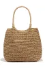 Playa Tulum Woven Straw Shoulder Beach Bag - Tan sold by Miss Lola