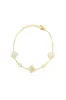 Golden Paradise Sterling Silver Clover Bracelet - Gold sold by Miss Lola
