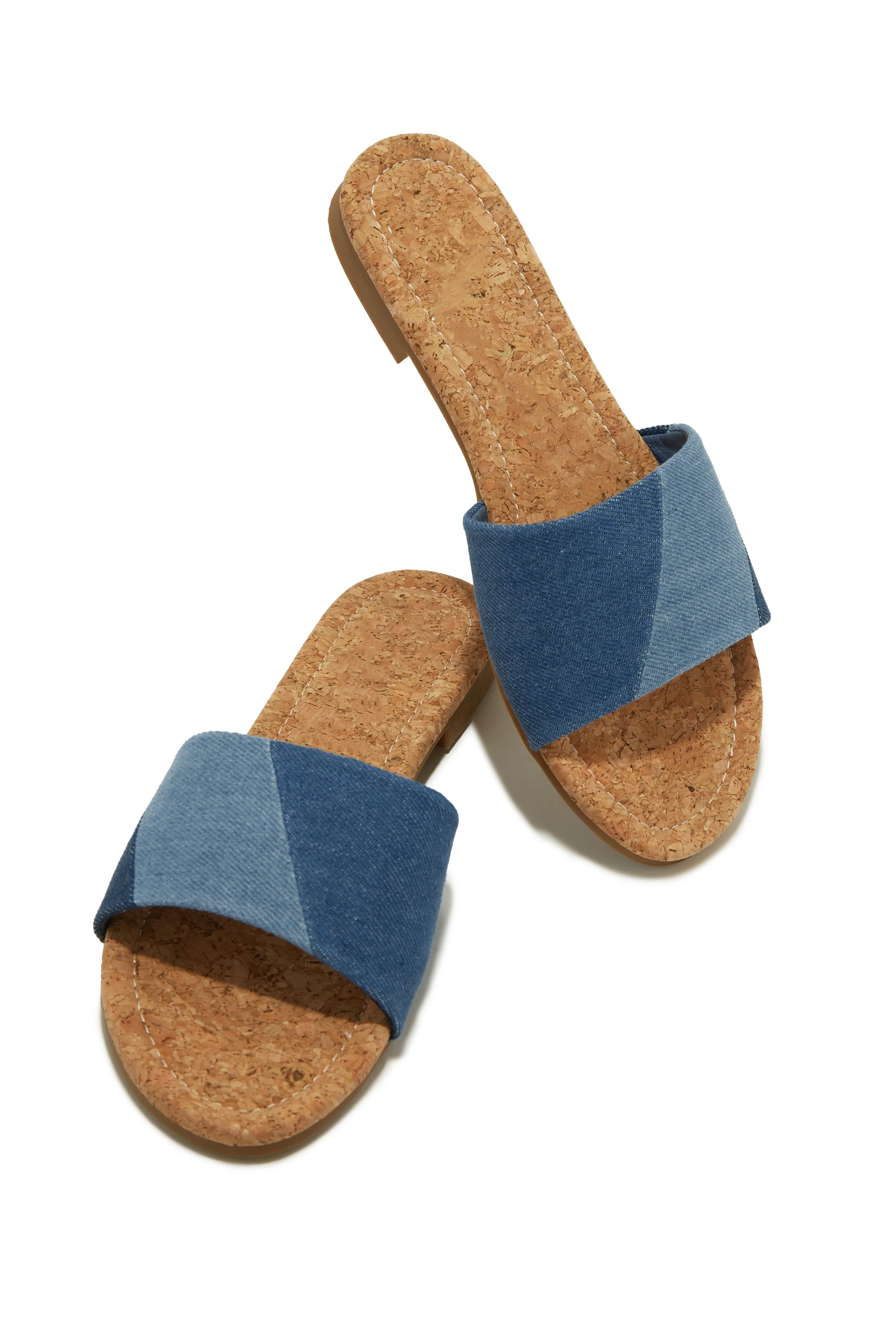 Soleil Denim Slip On Sandals - Denim sold by Miss Lola product image thumbnail 3