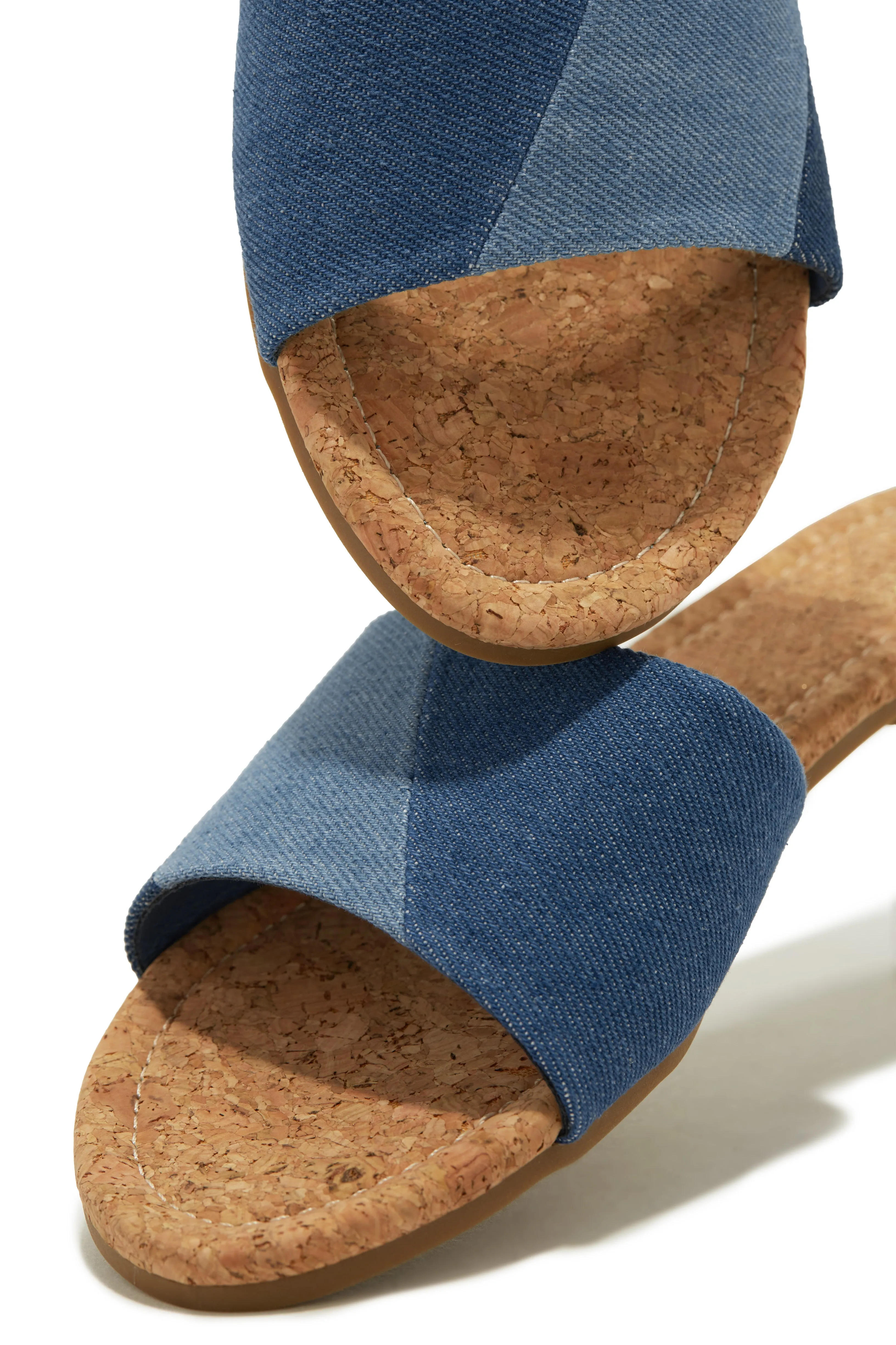 Soleil Denim Slip On Sandals - Denim sold by Miss Lola product image thumbnail 2