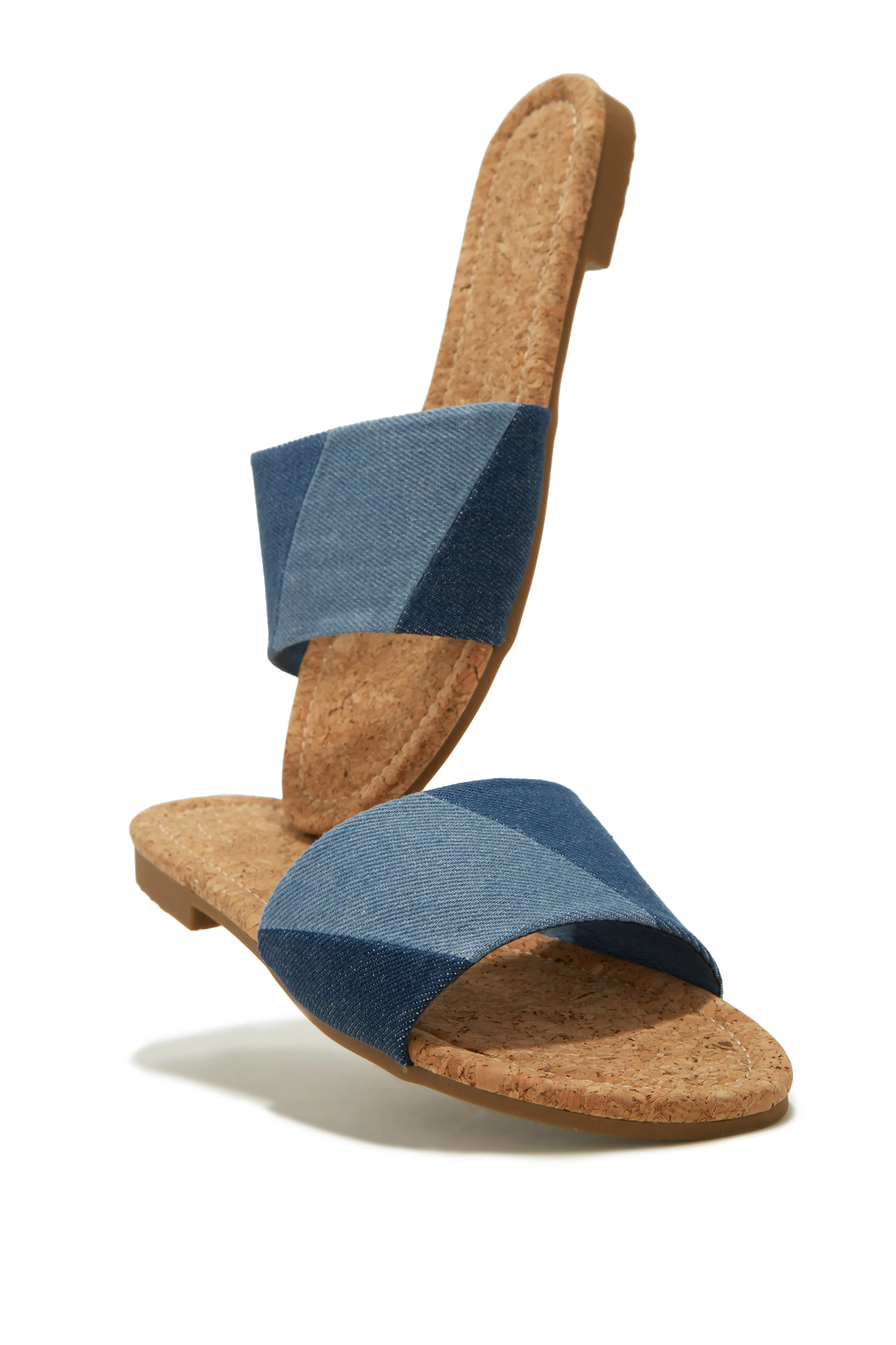 Soleil Denim Slip On Sandals - Denim sold by Miss Lola product image thumbnail 4