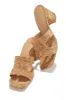 Carina Block Heel Mules - Cork sold by Miss Lola