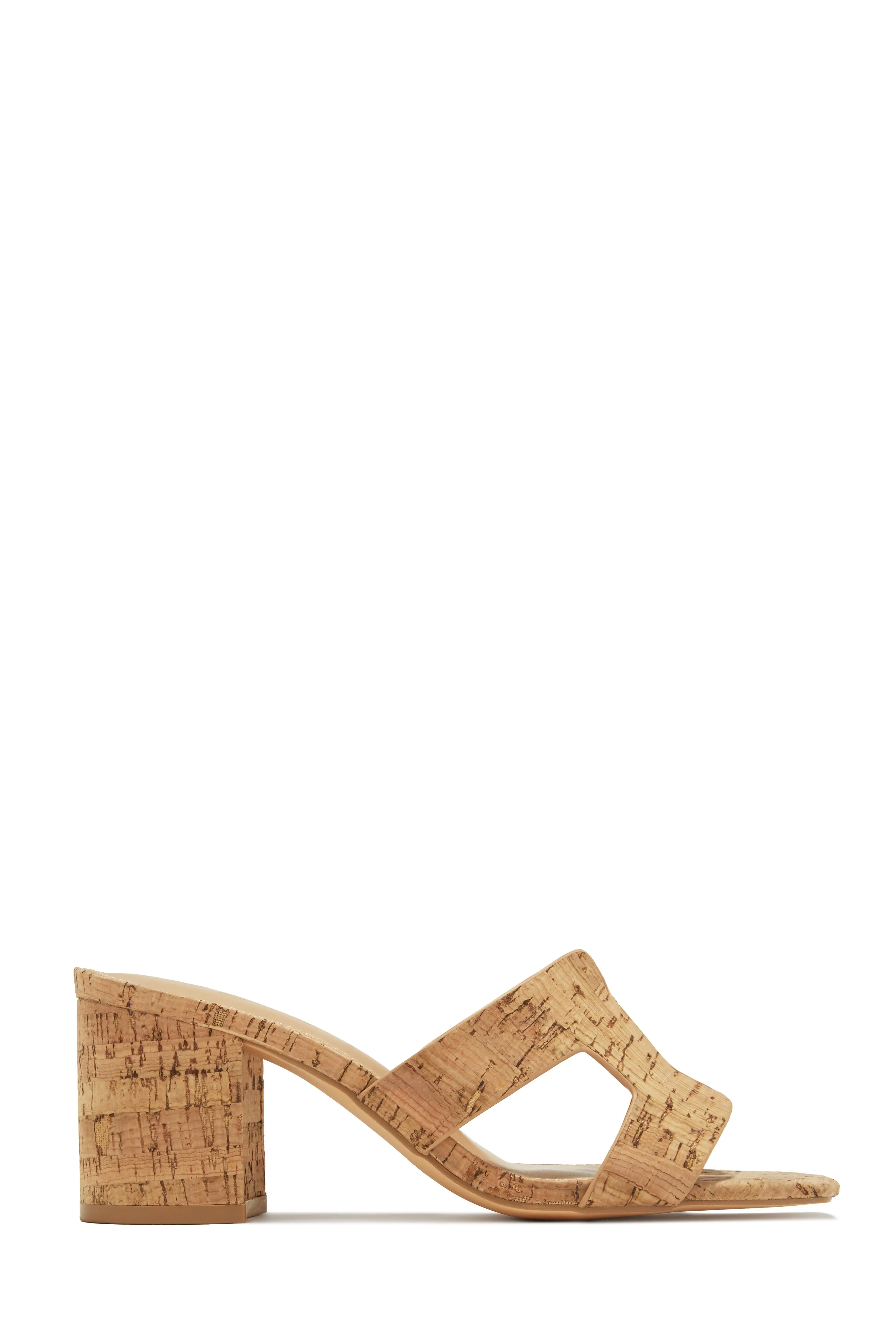 Carina Block Heel Mules - Cork sold by Miss Lola product image thumbnail 5