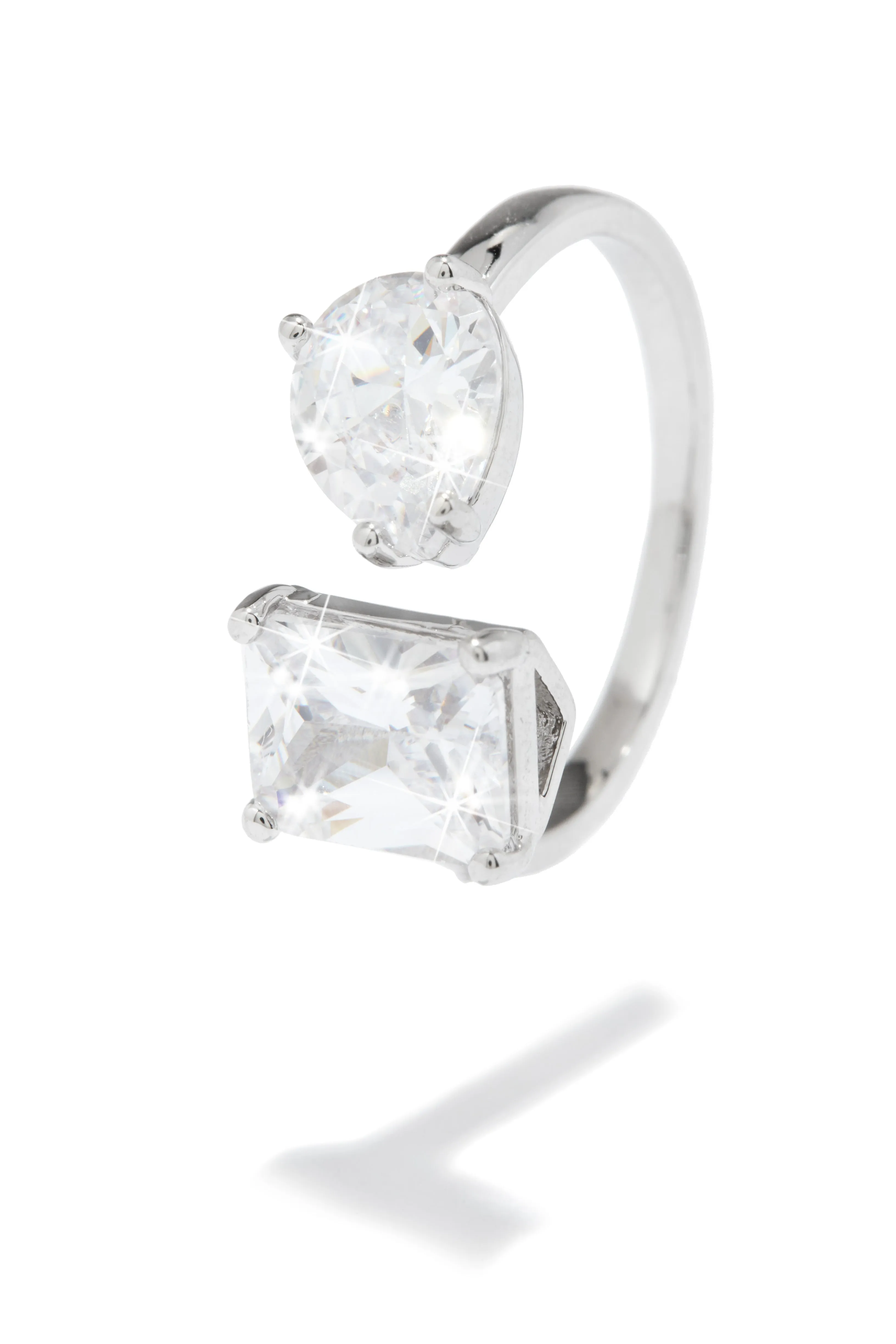 Melina Embellished Wrap Ring - Silver sold by Miss Lola product image thumbnail 4