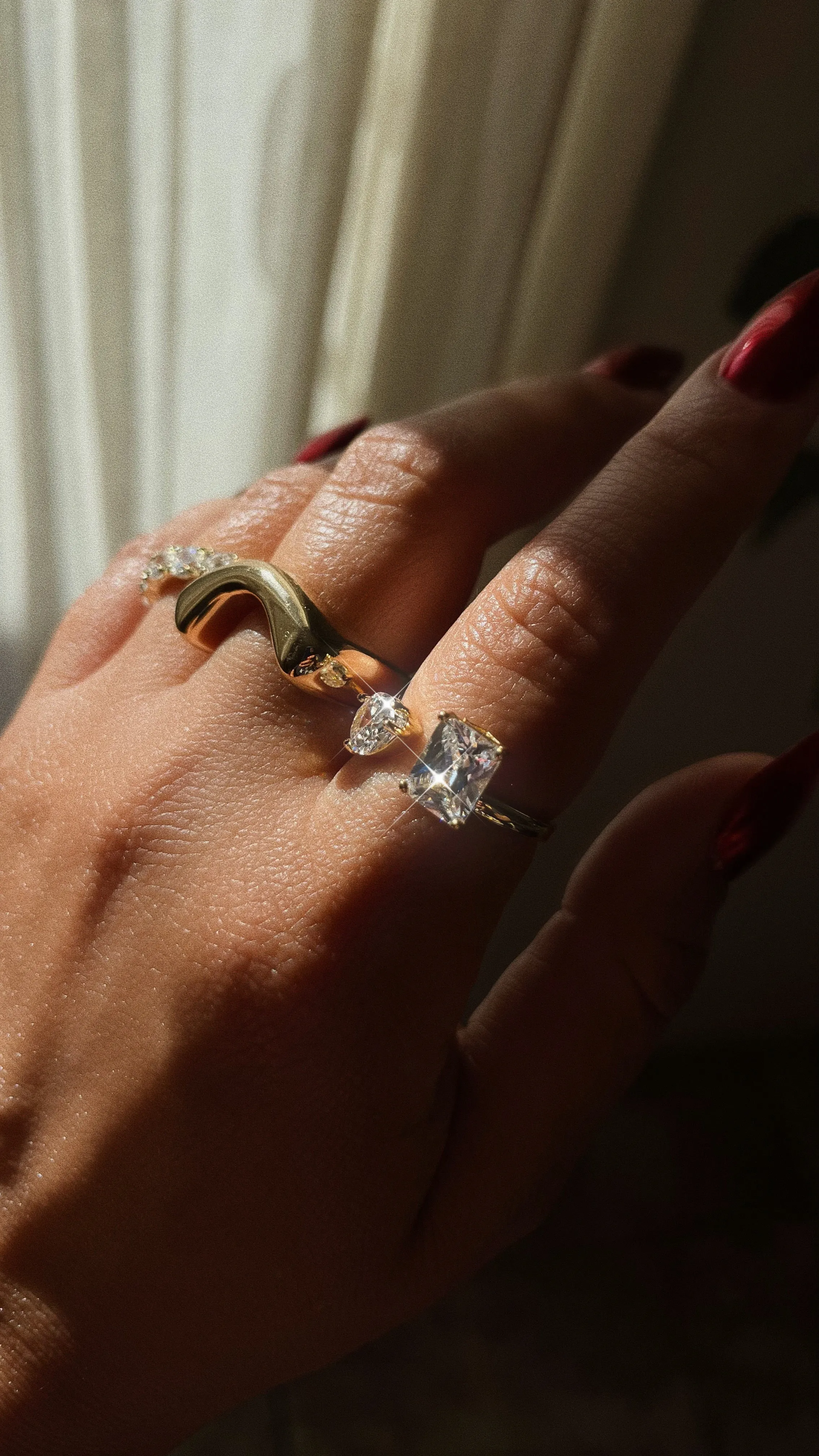Melina Embellished Wrap Ring - Silver sold by Miss Lola product image thumbnail 3