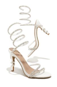 Fantasies Embellished Around The Ankle Coil Heels - White sold by Miss Lola