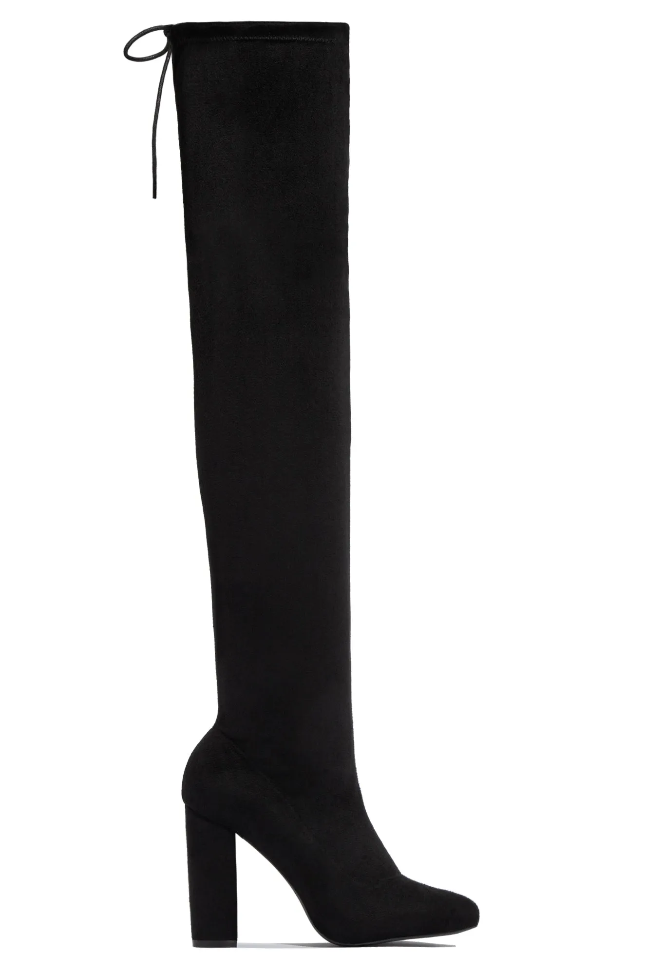 Set The Bar Over The Knee Block High Heel Boots - Black sold by Miss Lola product image thumbnail 5