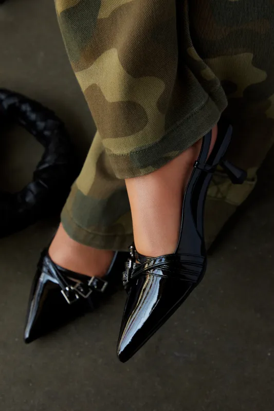 Stassia Kitten Heels - Black sold by Miss Lola