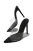 Ionic Clear Strap High Heel Mules - Black sold by Miss Lola