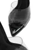 Ionic Clear Strap High Heel Mules - Black sold by Miss Lola