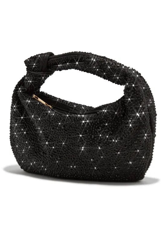 Day & Night Embellished Knot Handbag - Black sold by Miss Lola