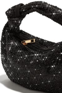 Day & Night Embellished Knotted Handbag - Black sold by Miss Lola