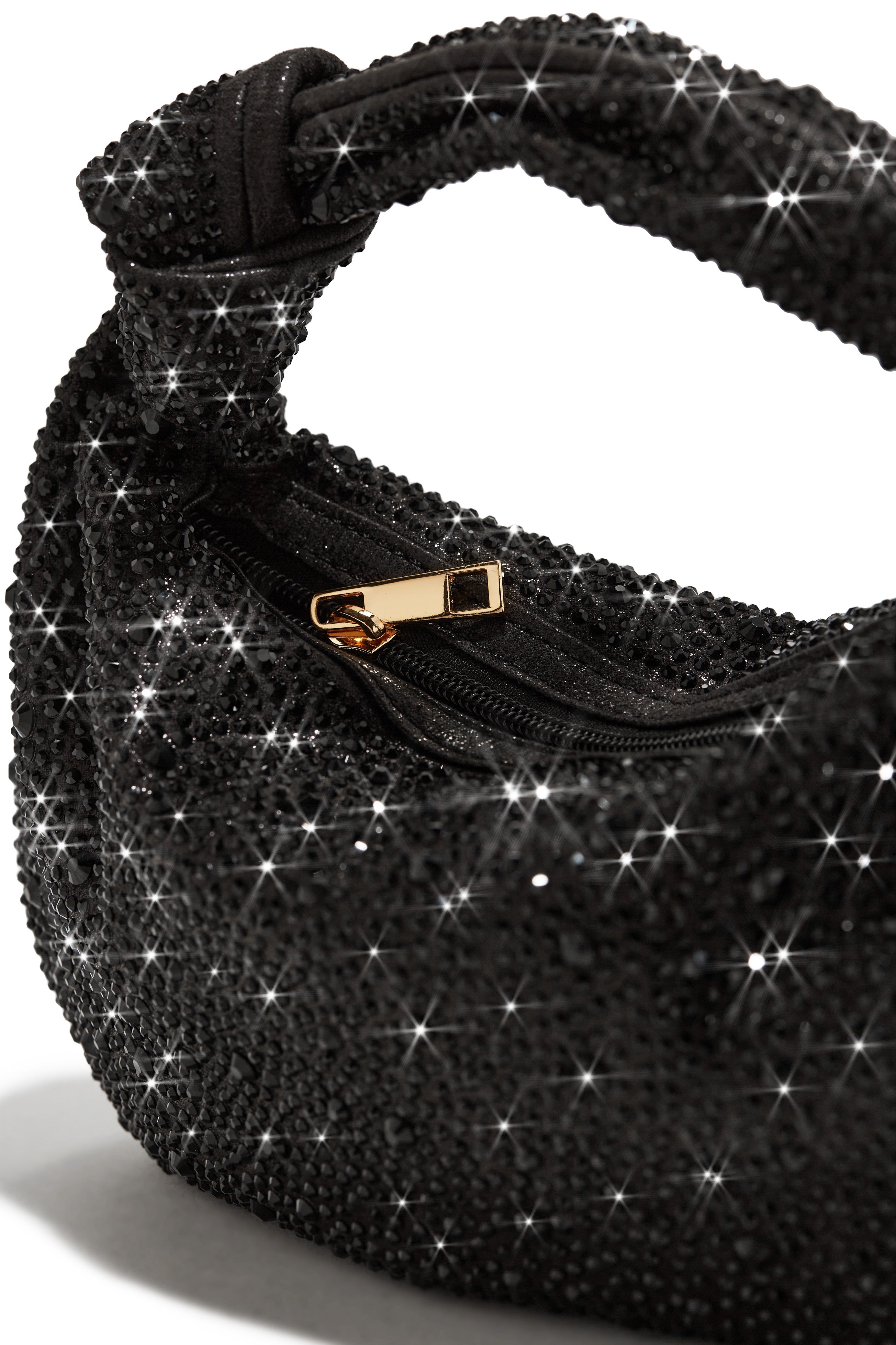 Day & Night Embellished Knotted Handbag - Black sold by Miss Lola product image thumbnail 3