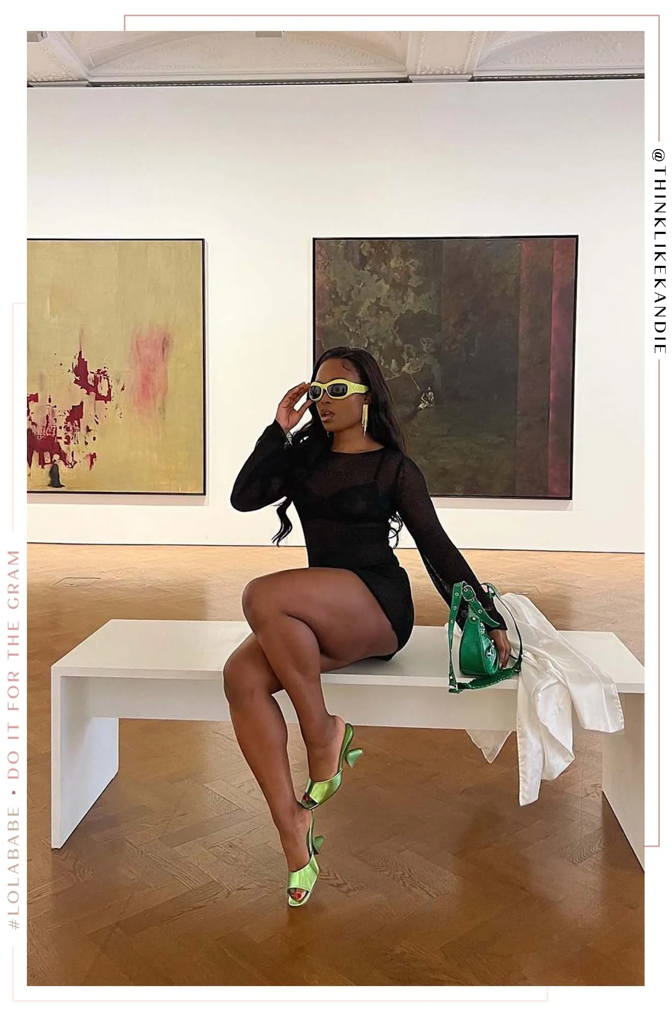 Racquel Mid Heel Mules - Green sold by Miss Lola product image thumbnail 4