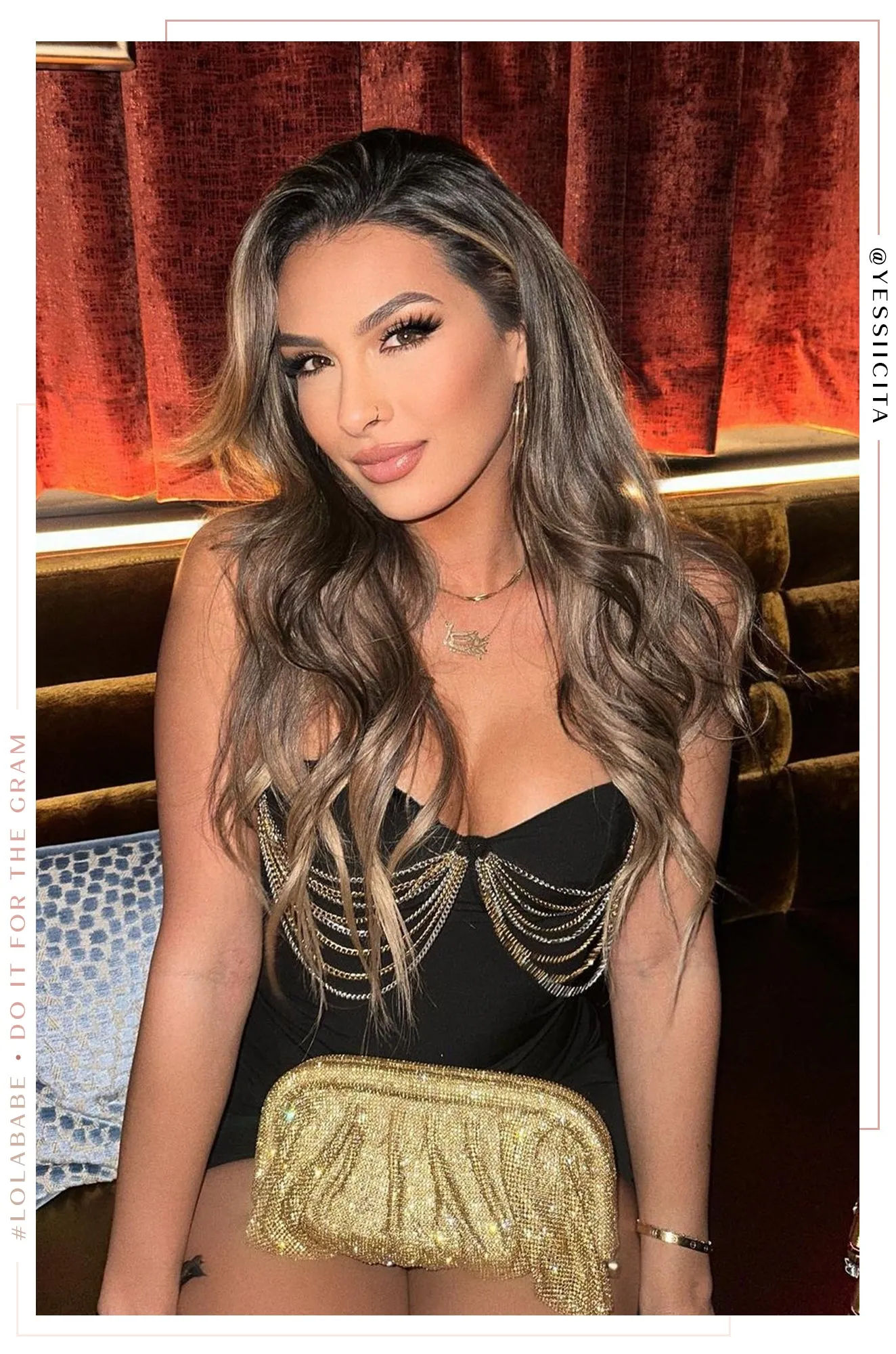 Gala Nights Embellished Clutch Bag - Gold sold by Miss Lola product image thumbnail 5