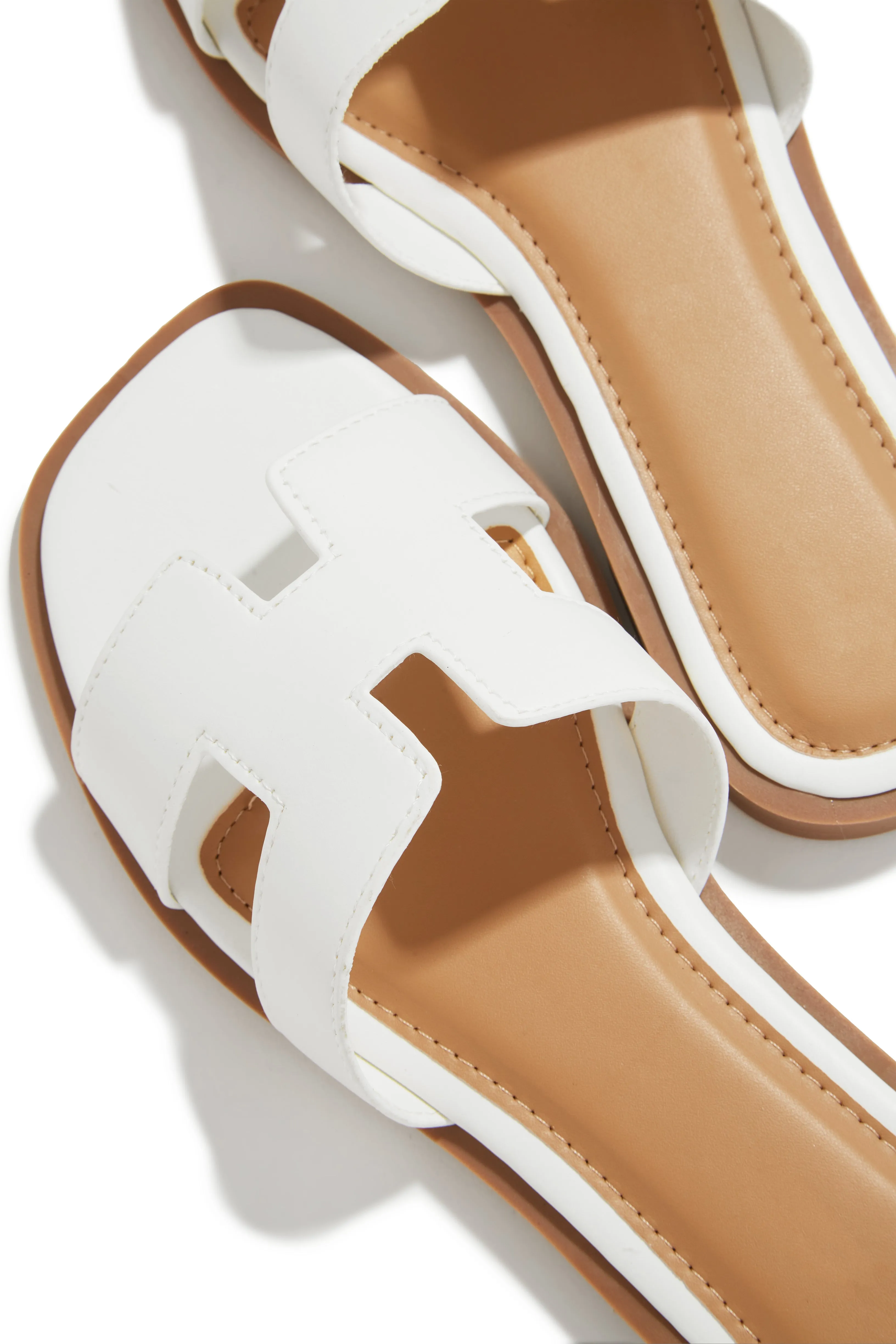 Miraya Slip On Sandals - White sold by Miss Lola product image thumbnail 2