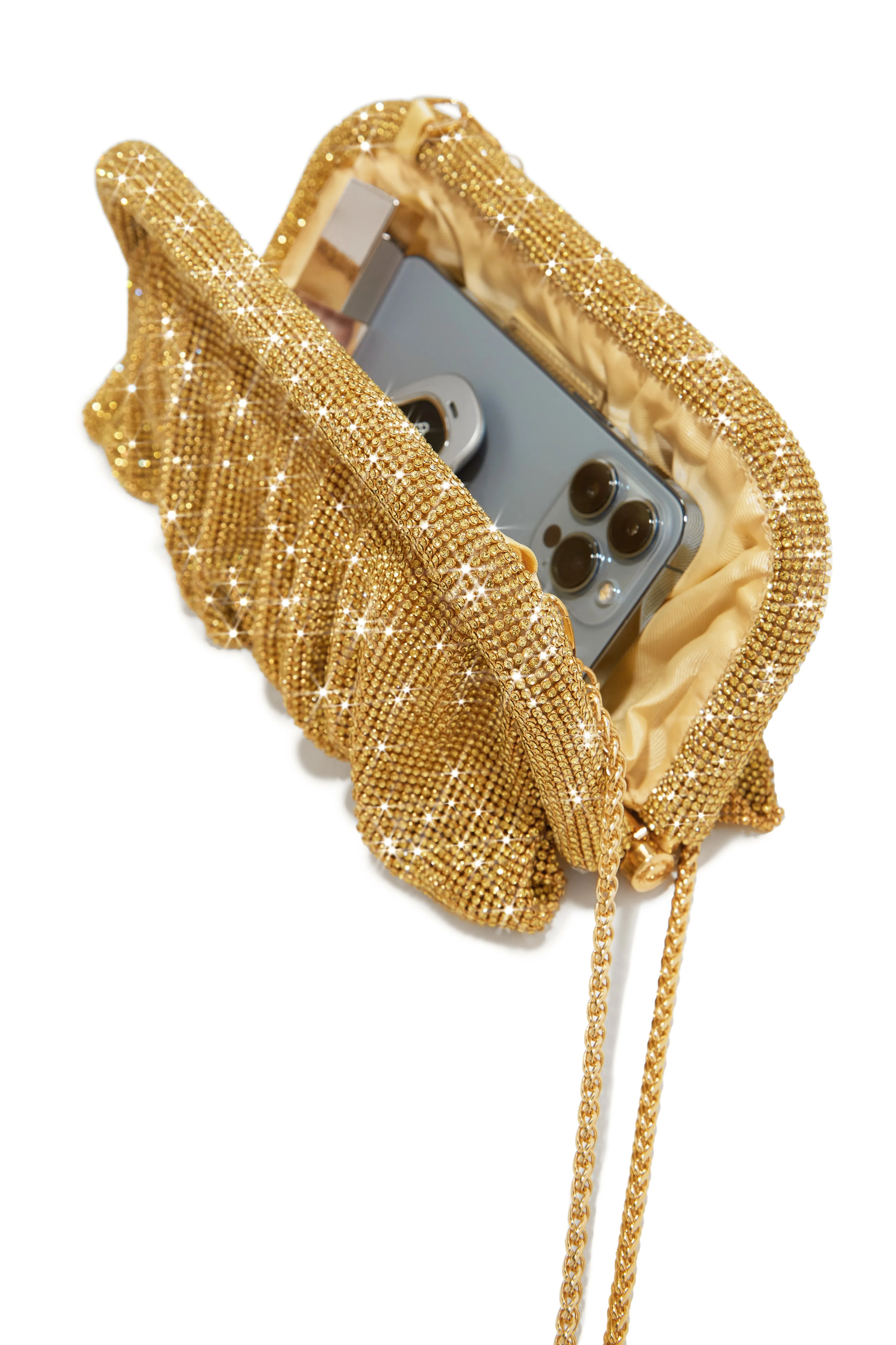 Gala Nights Embellished Clutch Bag - Gold sold by Miss Lola product image thumbnail 4