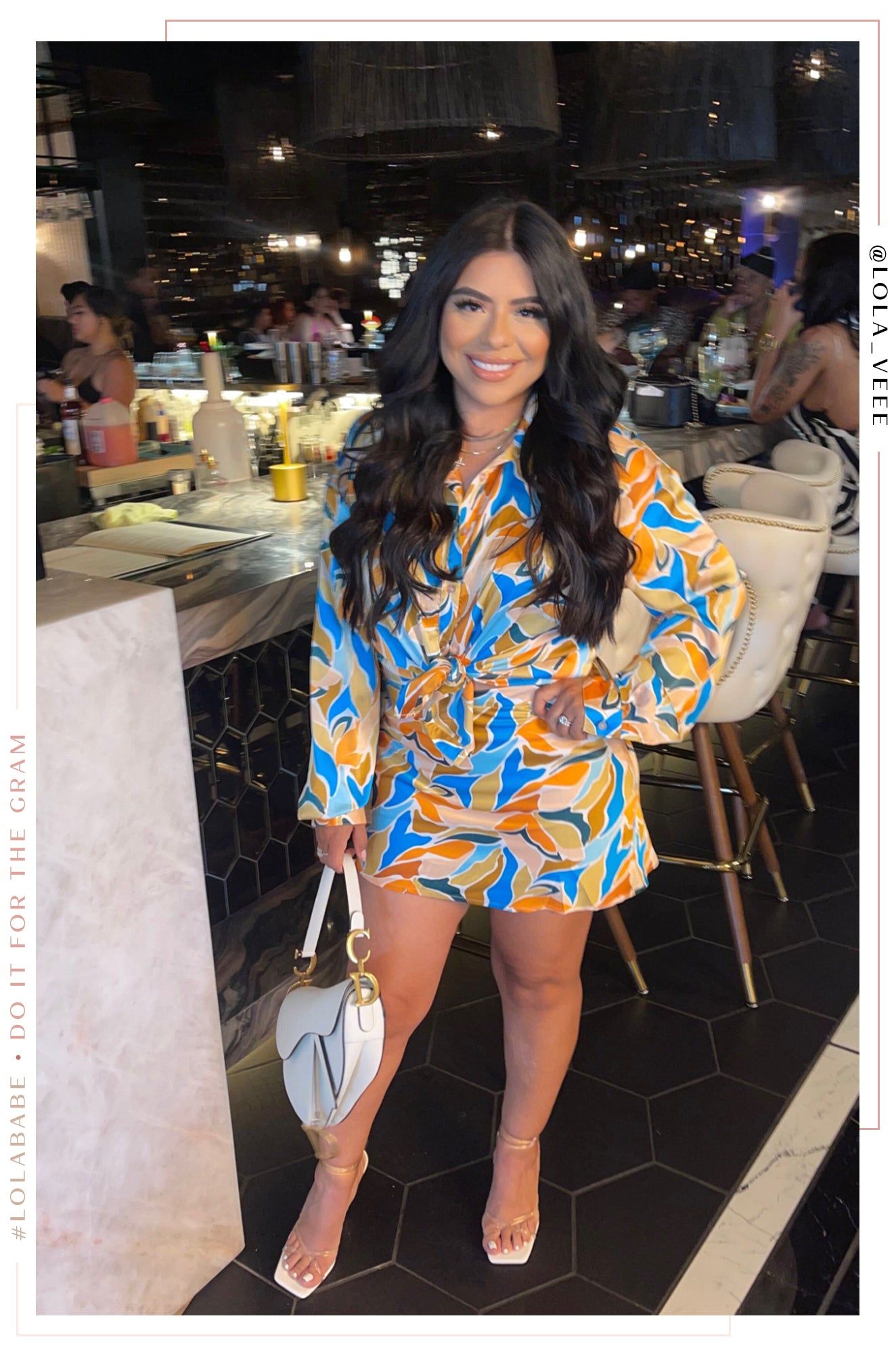 Isabel High Waist Mini Skirt - Print sold by Miss Lola product image thumbnail 3