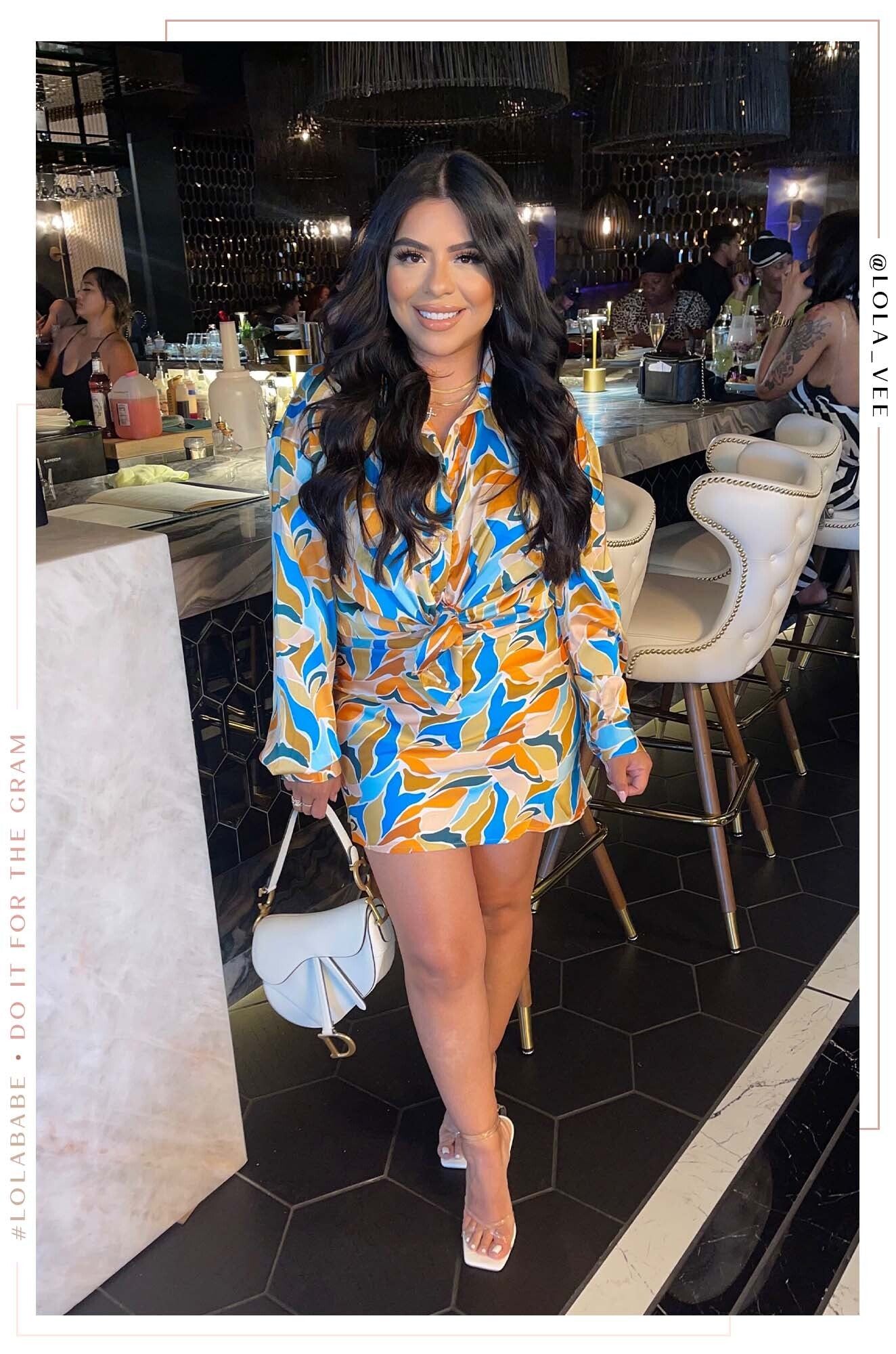 Isabel High Waist Mini Skirt - Print sold by Miss Lola product image thumbnail 5