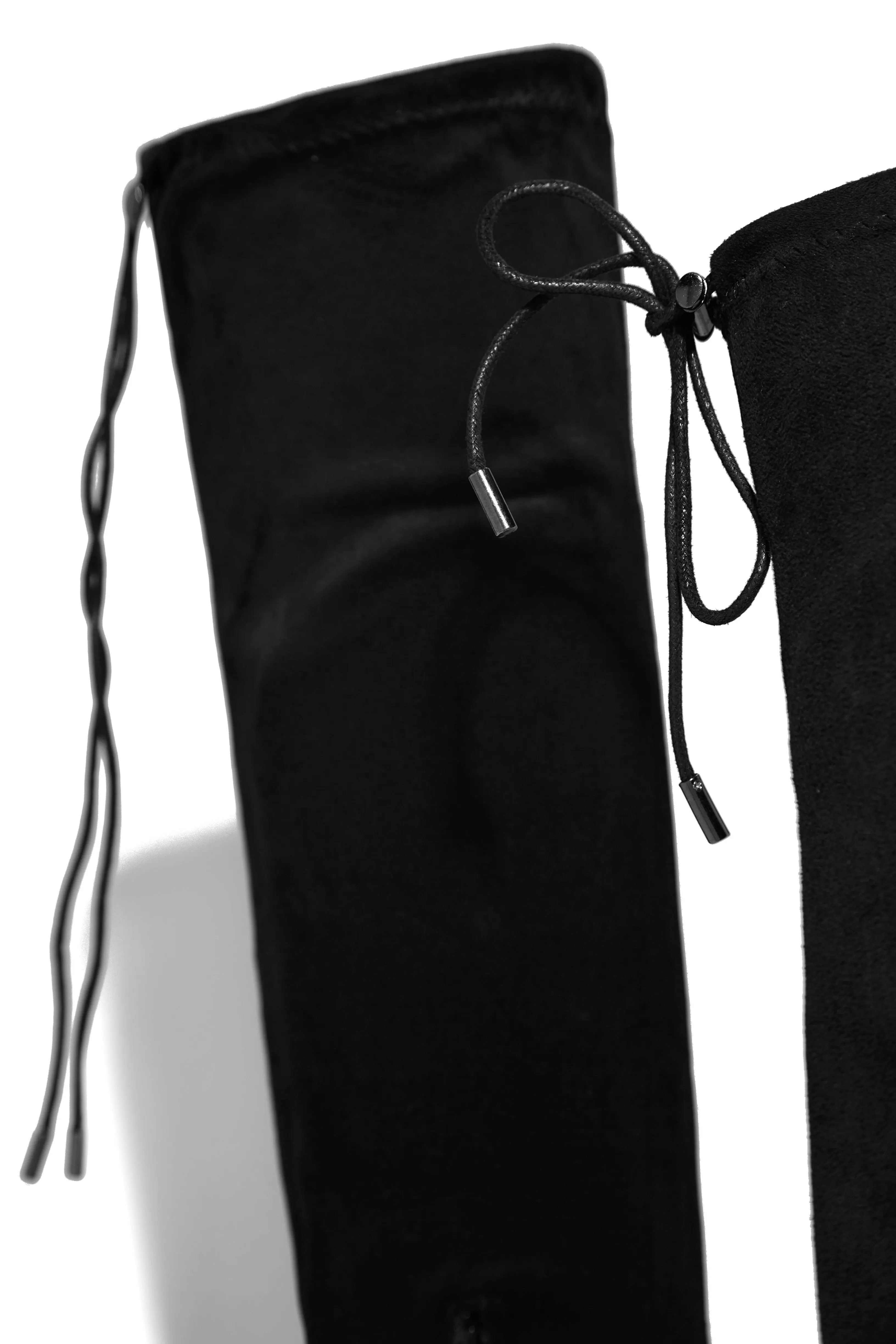 Adalee Over The Knee Block Heel Boots - Black sold by Miss Lola product image thumbnail 4