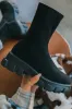 Brooklyn Way Platform Combat Boots - Black sold by Miss Lola
