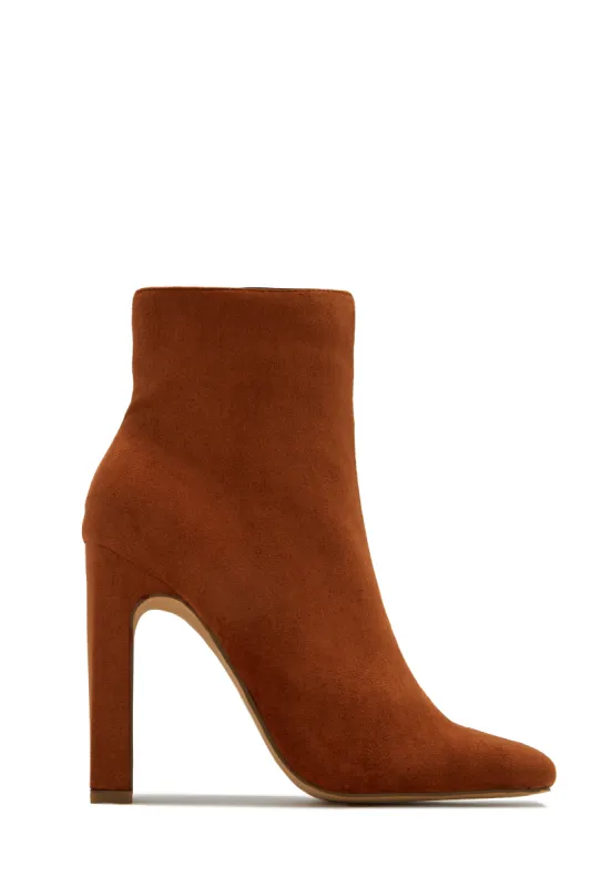 Serri High Heel Ankle Boots - Camel sold by Miss Lola