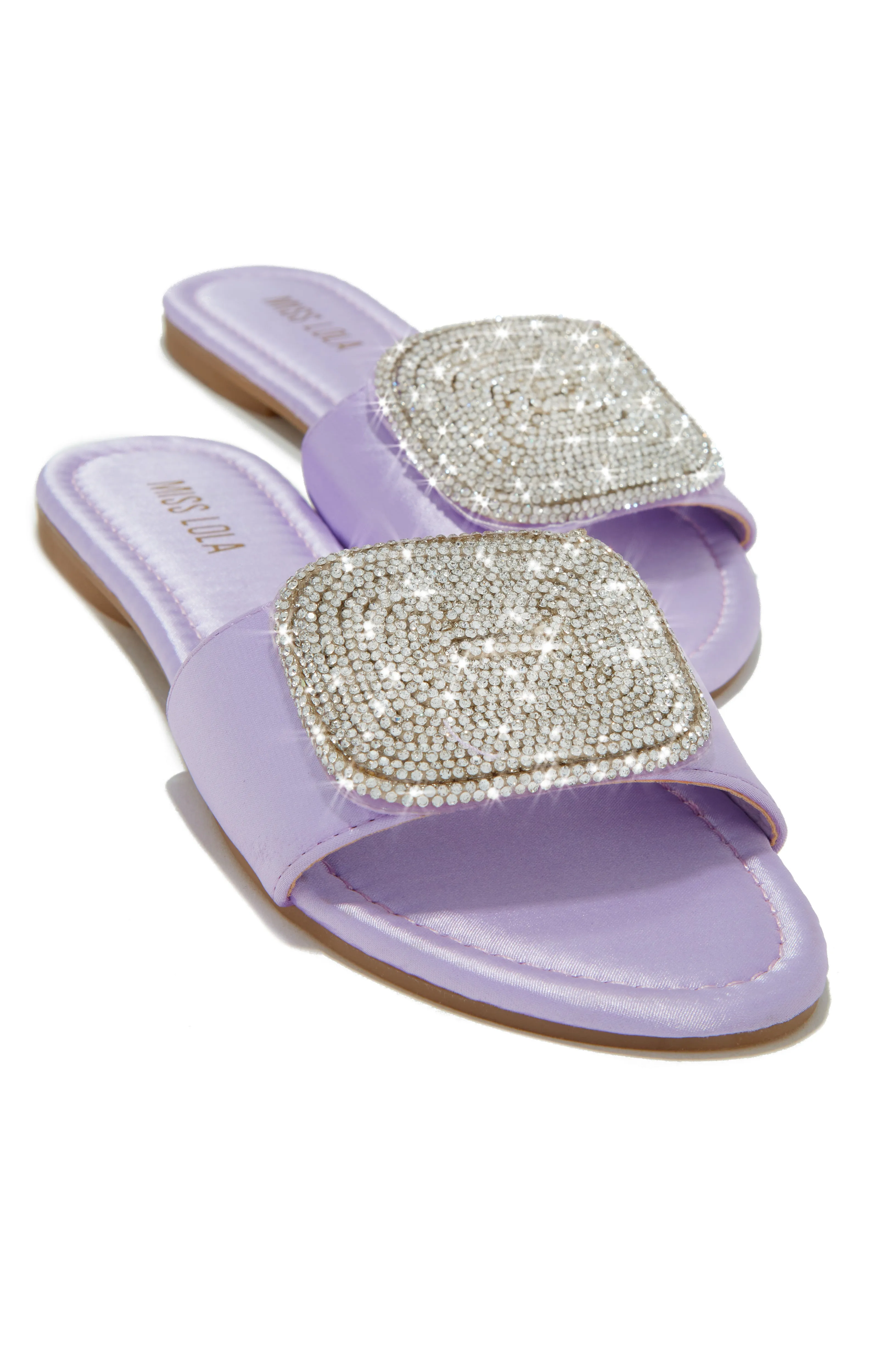 Beach Cocktail Embellished Slip On Sandals - Lavender sold by Miss Lola product image thumbnail 5