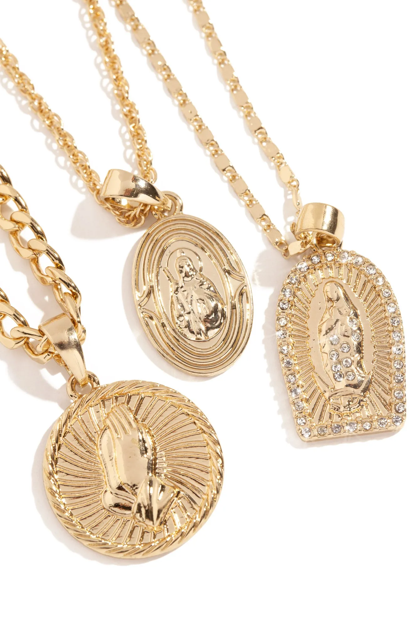 King Of Glory Pendant Layered Necklace - Gold sold by Miss Lola product image thumbnail 2