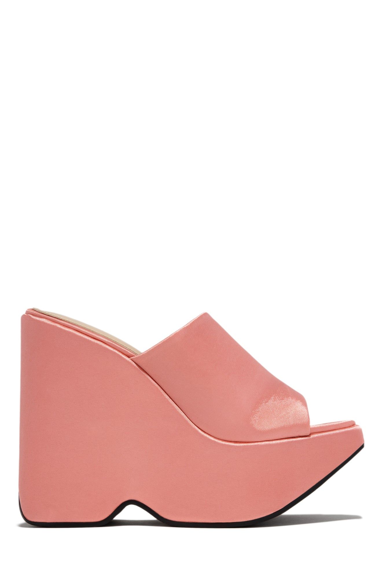 Staci Unique Platform Mule Wedges - Pink sold by Miss Lola product image thumbnail 3