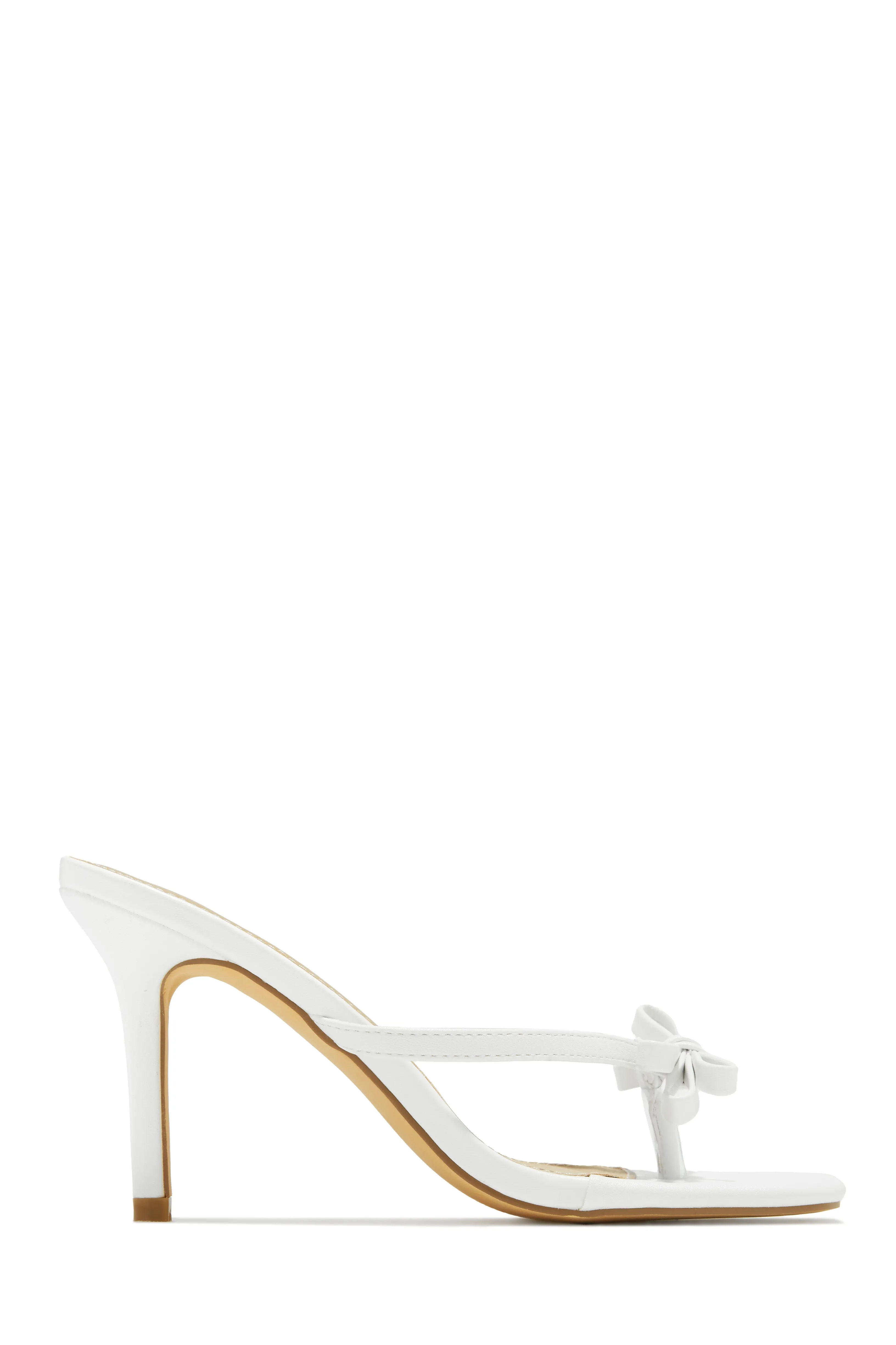 Sofie Coquette Mule Heels - White sold by Miss Lola product image thumbnail 5