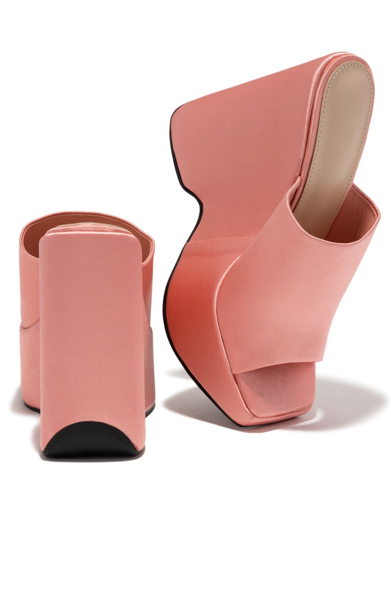 Staci Unique Platform Mule Wedges - Pink sold by Miss Lola product image thumbnail 4