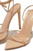 Nayeli Lace Up Single Sole Heels - Nude sold by Miss Lola