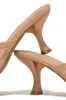 Karley Mid Heel Mules - Nude sold by Miss Lola