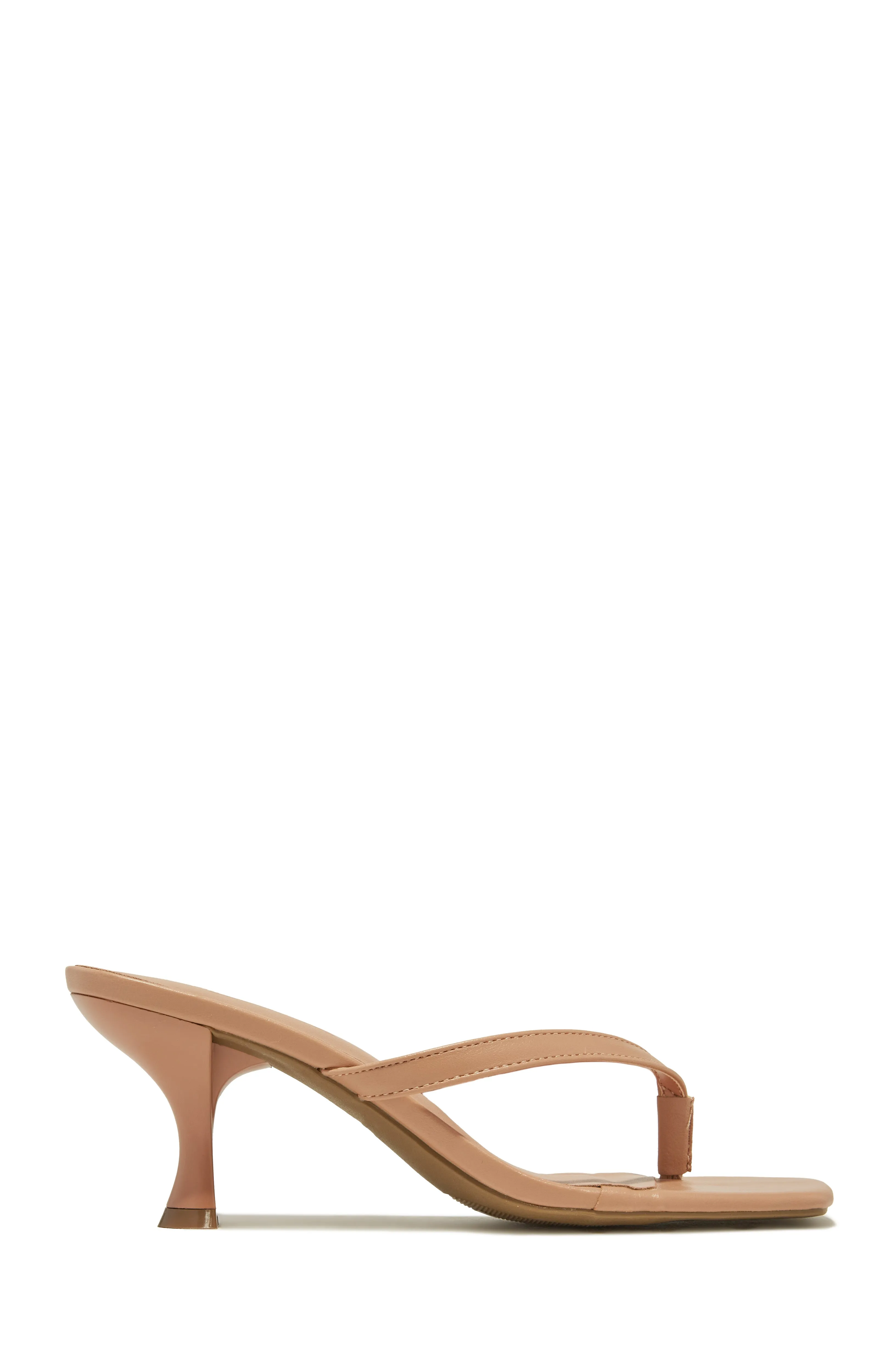 Karley Mid Heel Mules - Nude sold by Miss Lola product image thumbnail 3