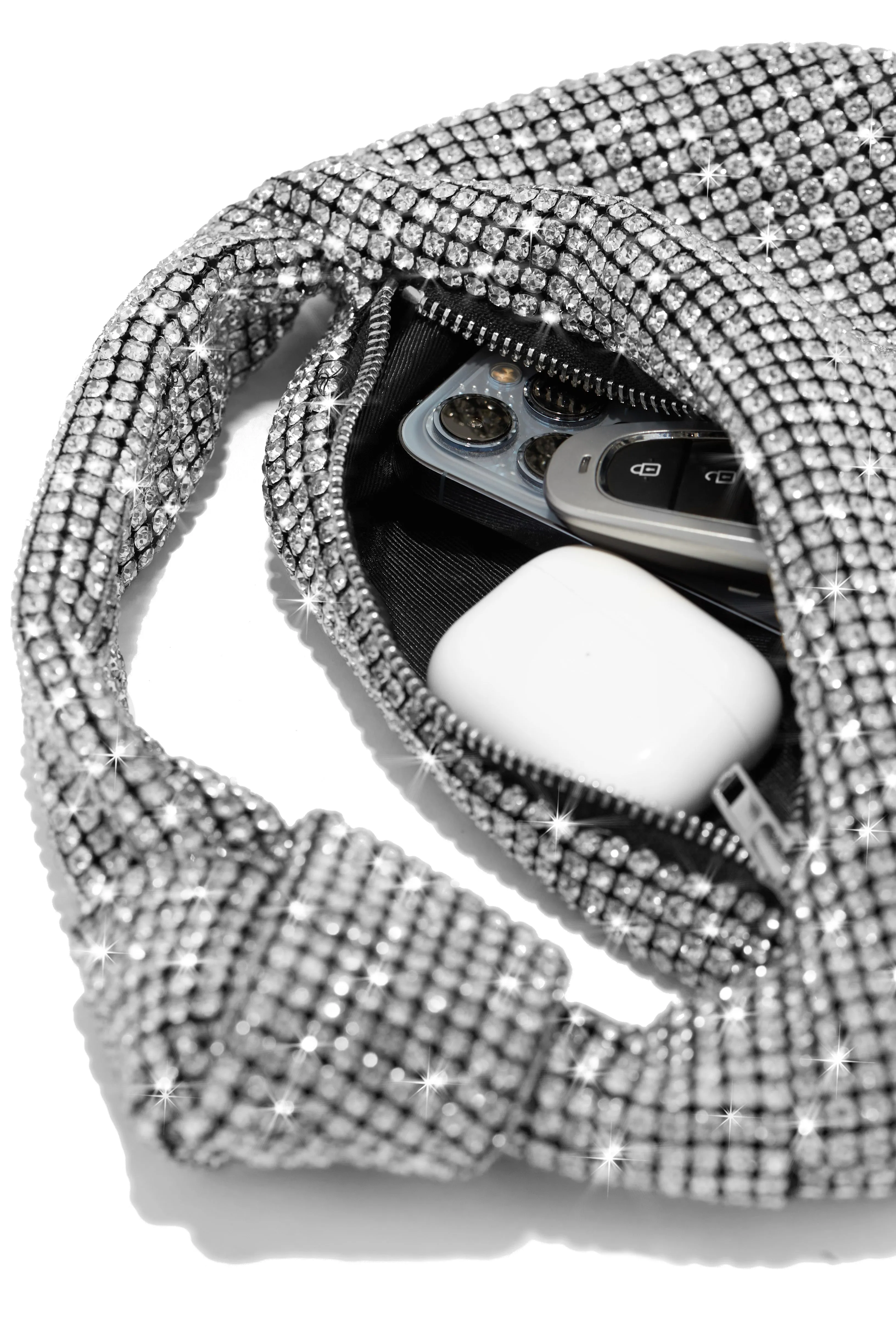 Sariah Embellished Knot Handbag - Black sold by Miss Lola product image thumbnail 2