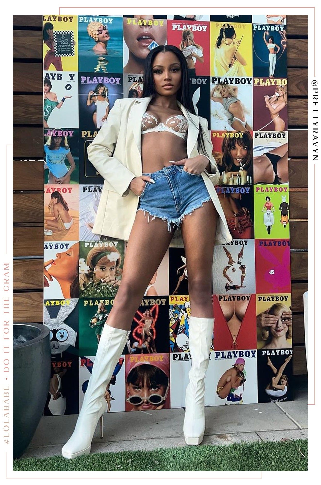 Adriena PU Oversized Blazer - Ivory sold by Miss Lola product image thumbnail 4