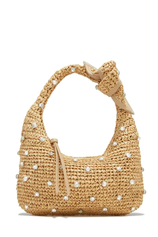 Coastal Muse Embellished Shoulder Bag - Natural sold by Miss Lola