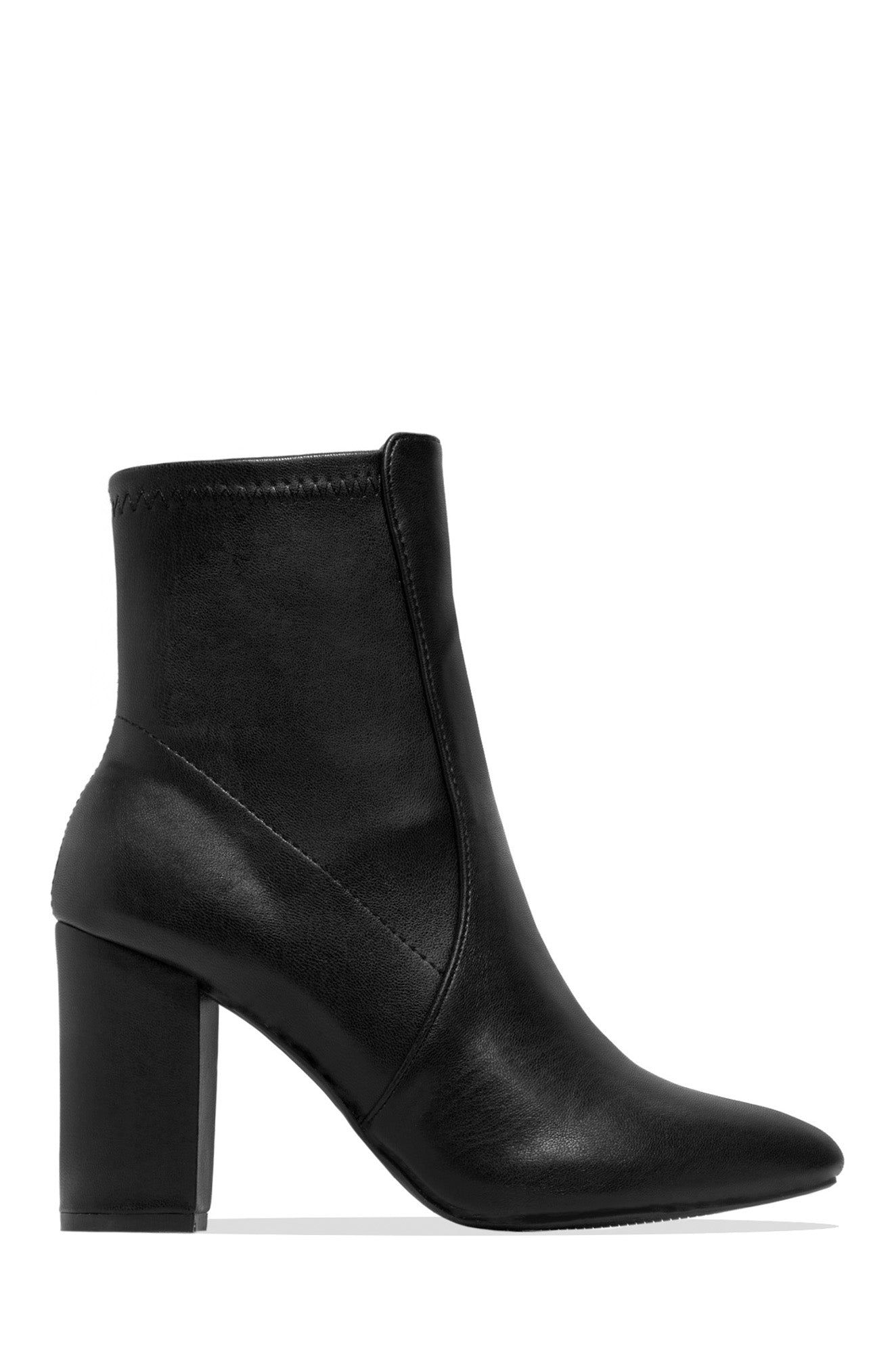 Fall Classic Block Heel Ankle Boots - Black sold by Miss Lola
