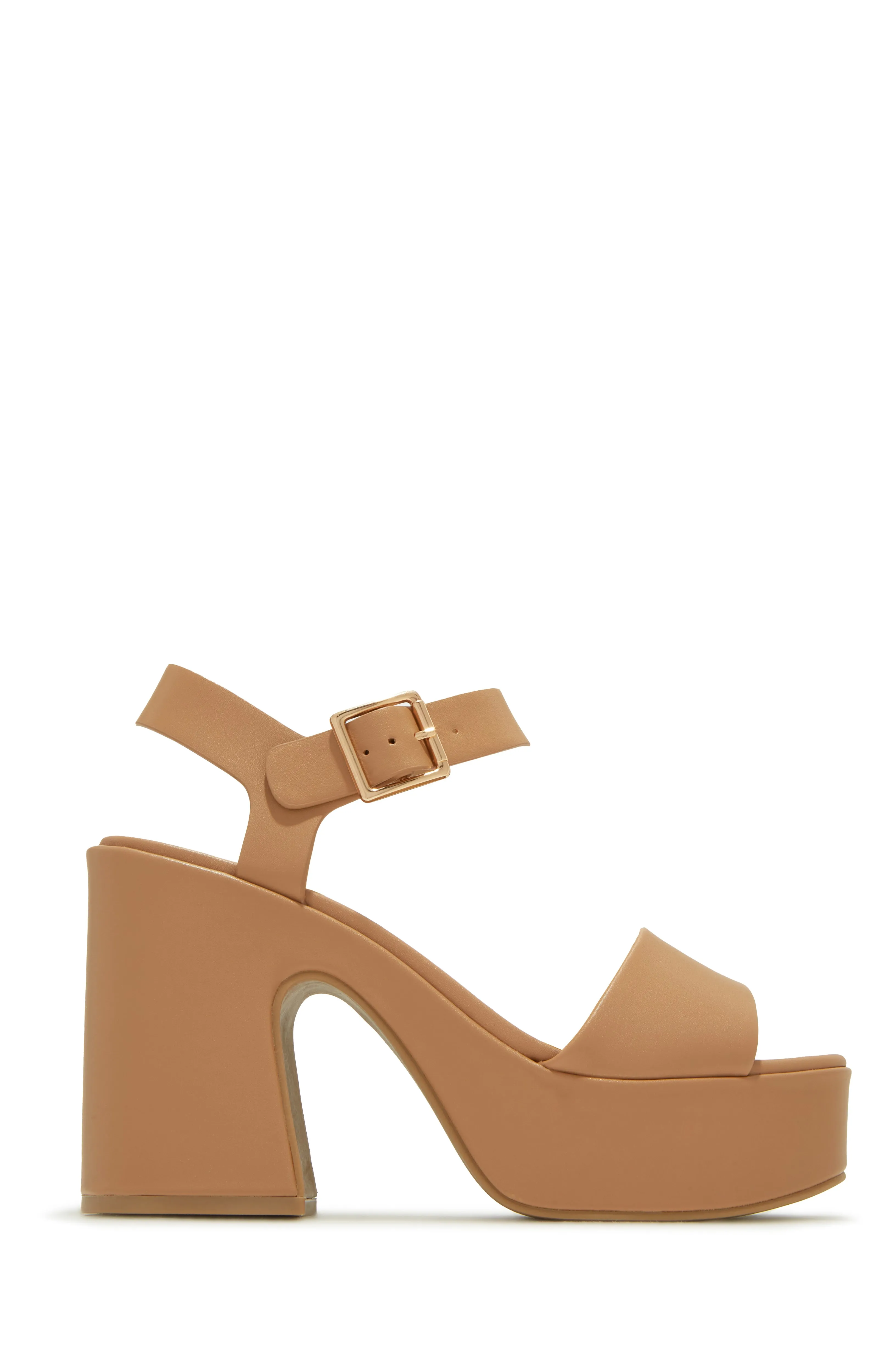 Sunday Views Platform Block High Heels - Nude sold by Miss Lola product image thumbnail 3
