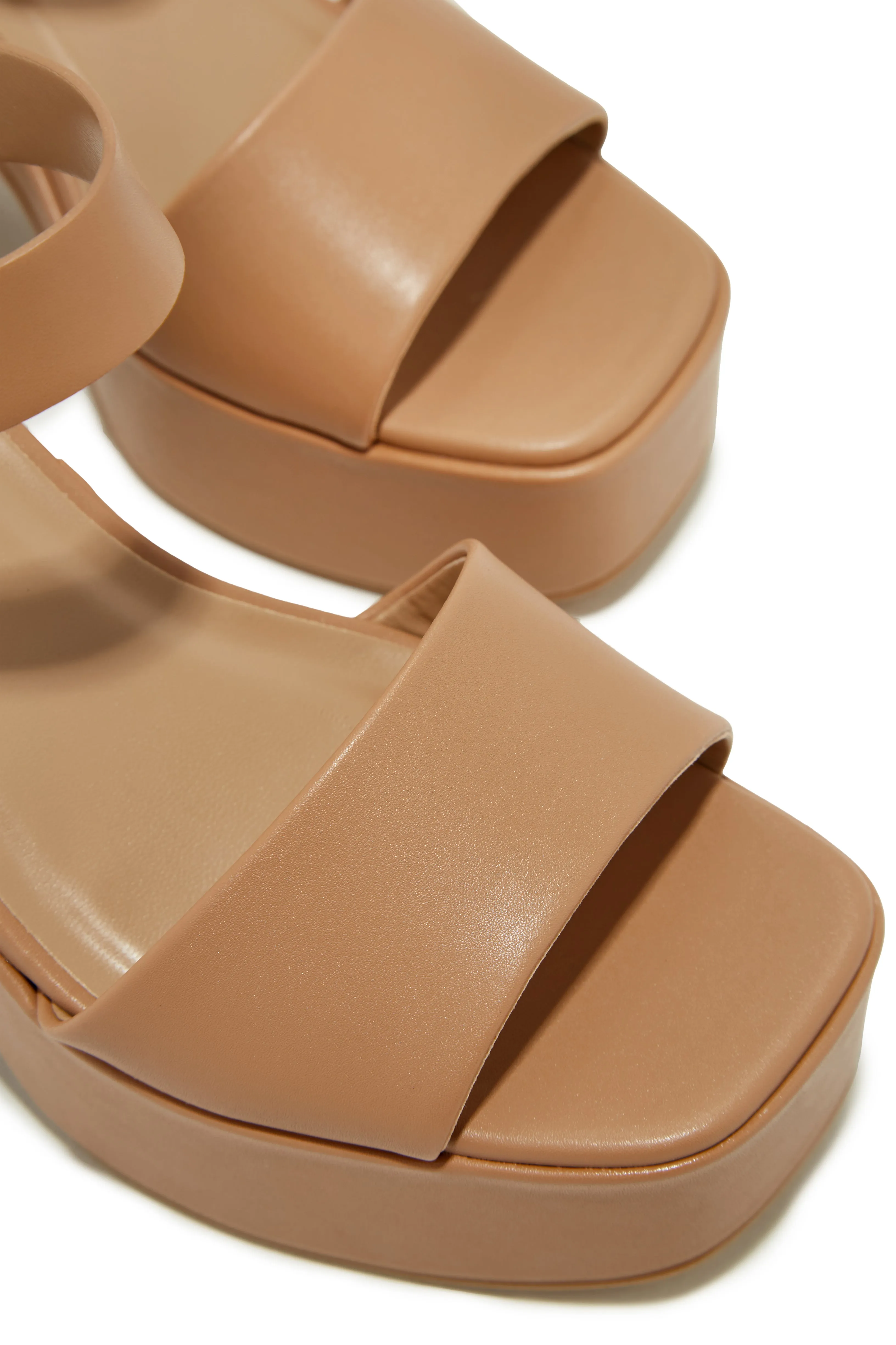 Sunday Views Platform Block High Heels - Nude sold by Miss Lola product image thumbnail 5