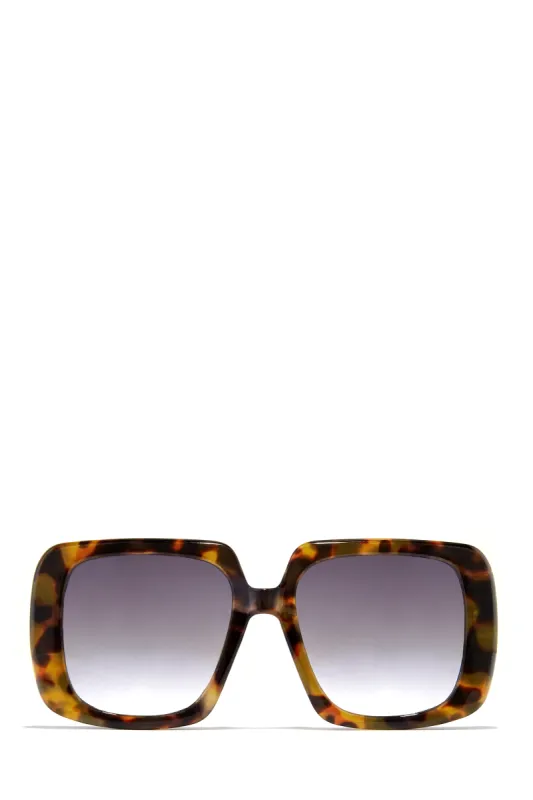 Krissa Oversized Square Sunglasses - Tortoise sold by Miss Lola